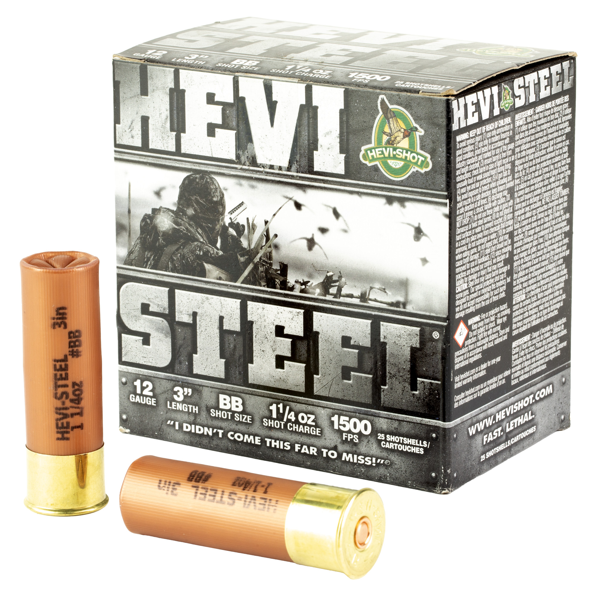 HEVI-Shot HEVI-Steel 12 Gauge 3″ BB – 25rd