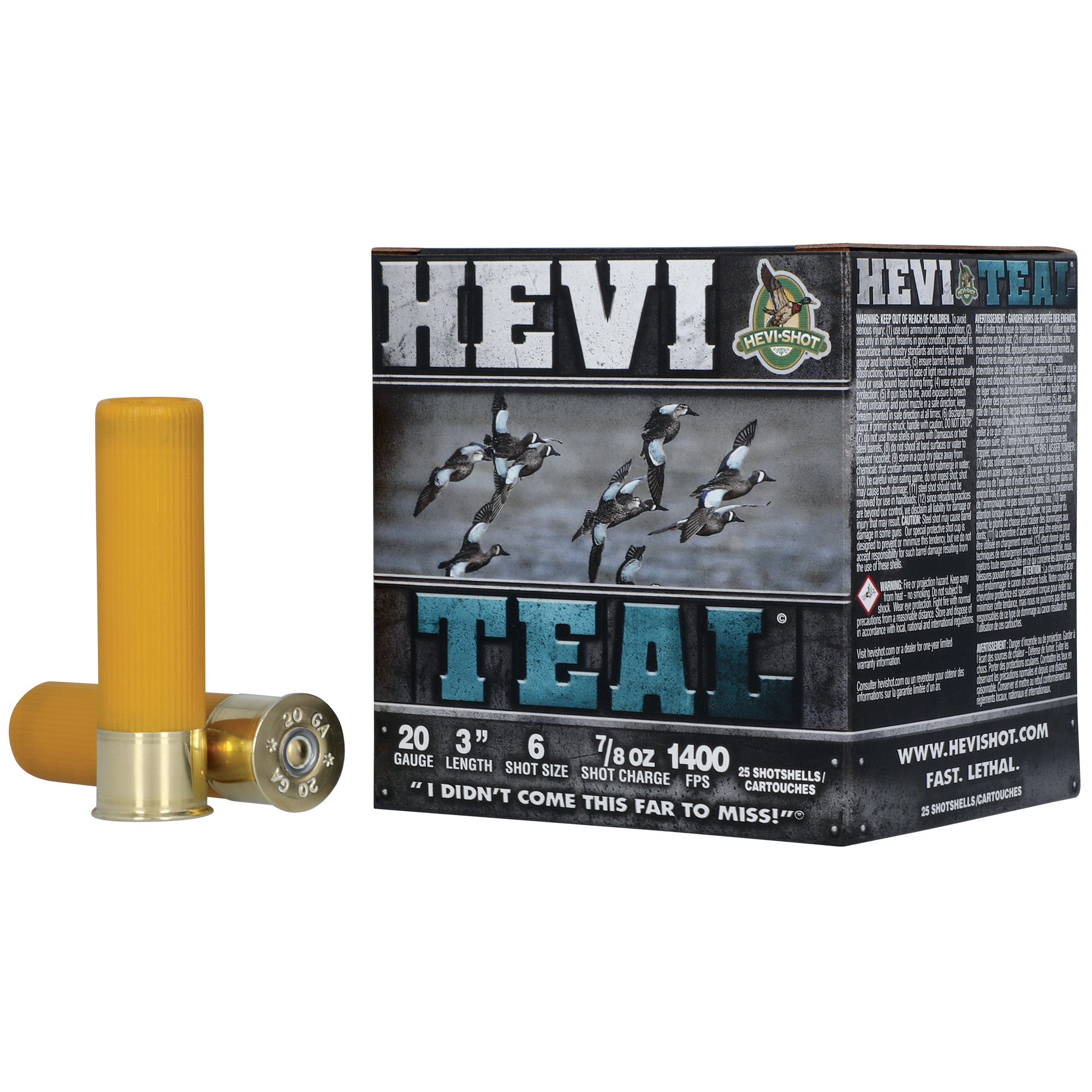 HEVI-Shot HEVI-TEAL 20 Gauge 3″ #6 Bismuth – 25rd