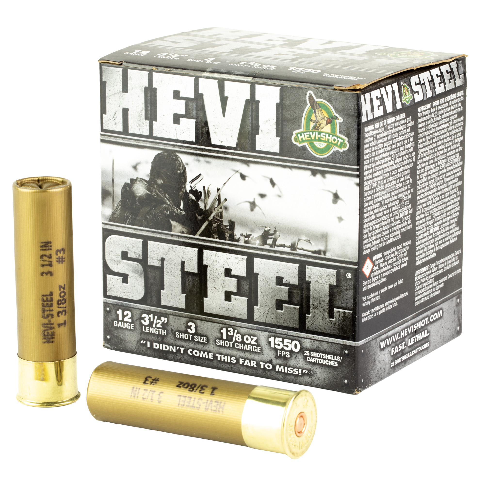 HEVI-Shot HEVI-Steel 12 Gauge 3.5″ #3 – 25rd