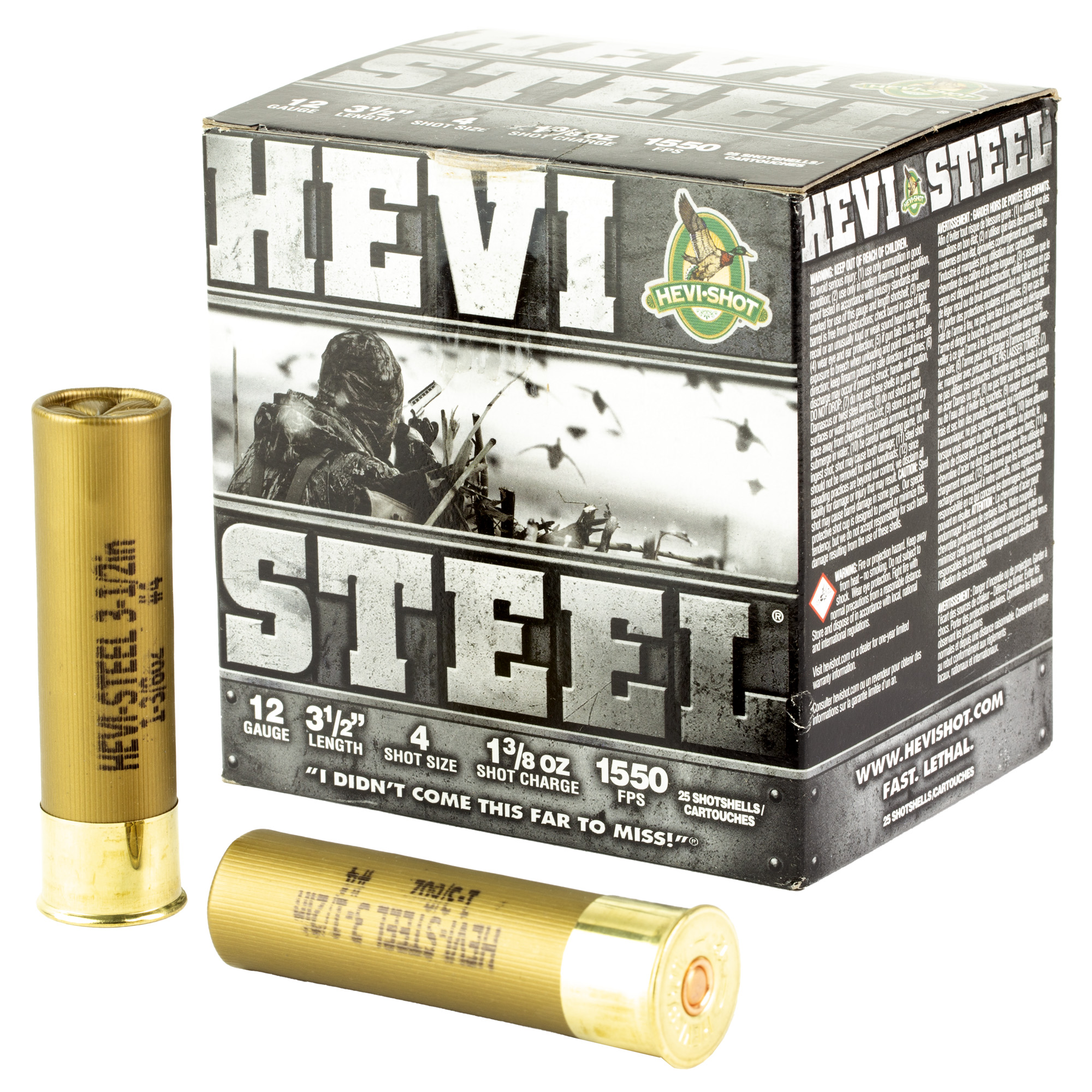 HEVI-Shot HEVI-Steel 12 Gauge 3.5″ #4 – 25rd