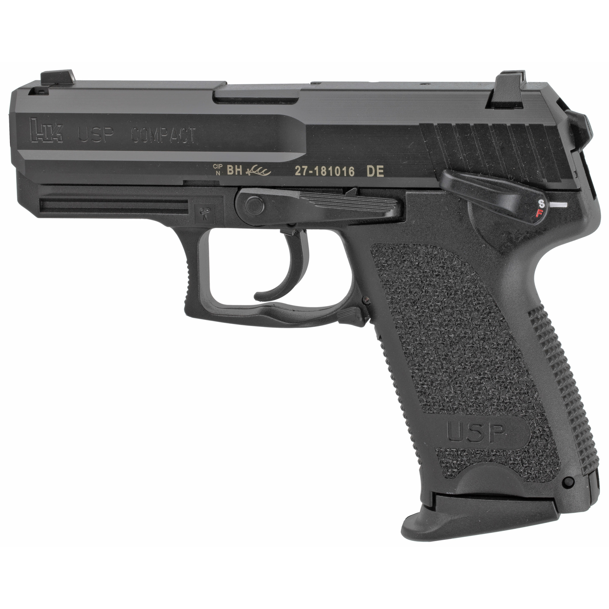 HK USP-C DA/SA 3.58″ 40 S&W 12rd 3 Dot – Black