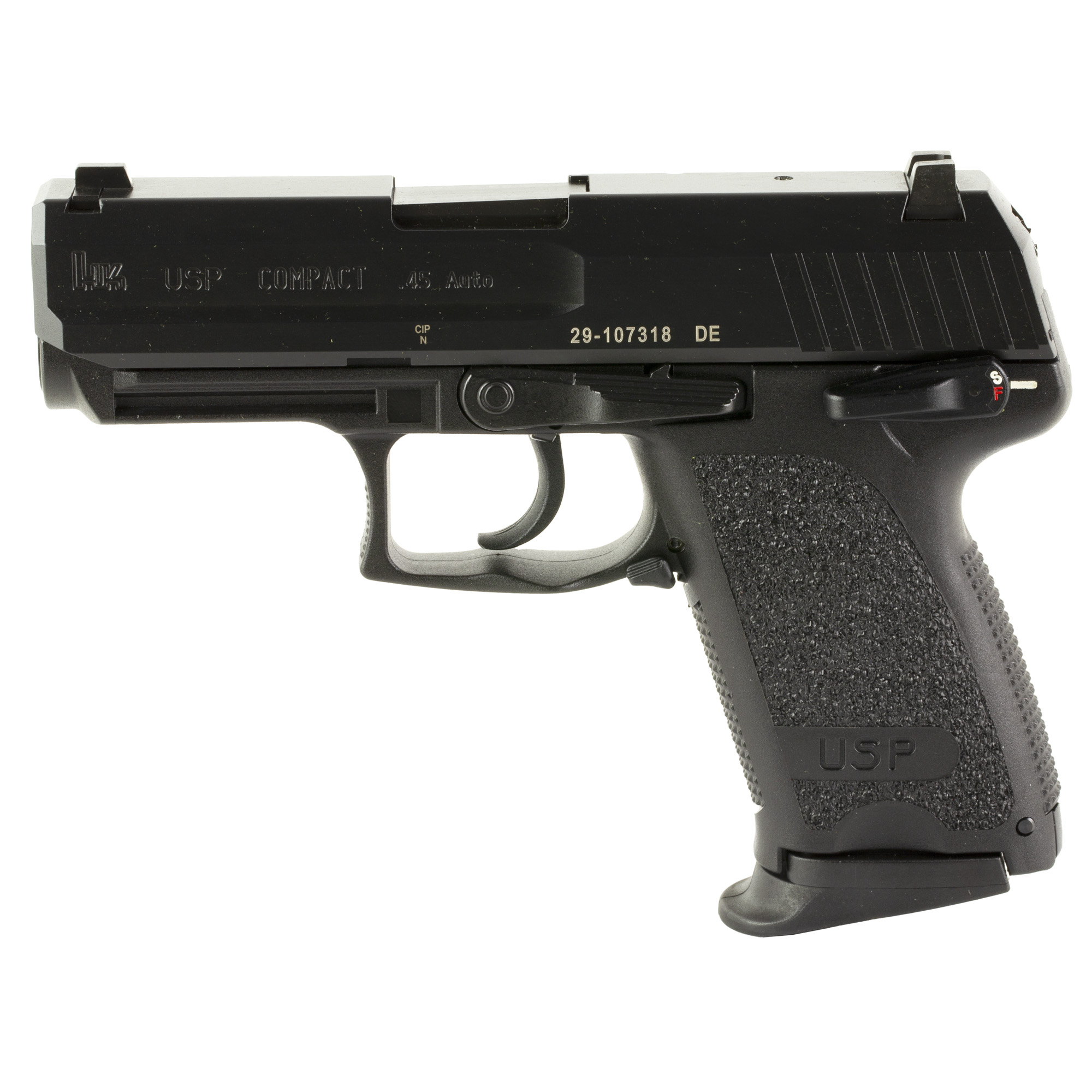 HK USP DA/SA 3.78″ 45 ACP 8rd Night Sights – Black