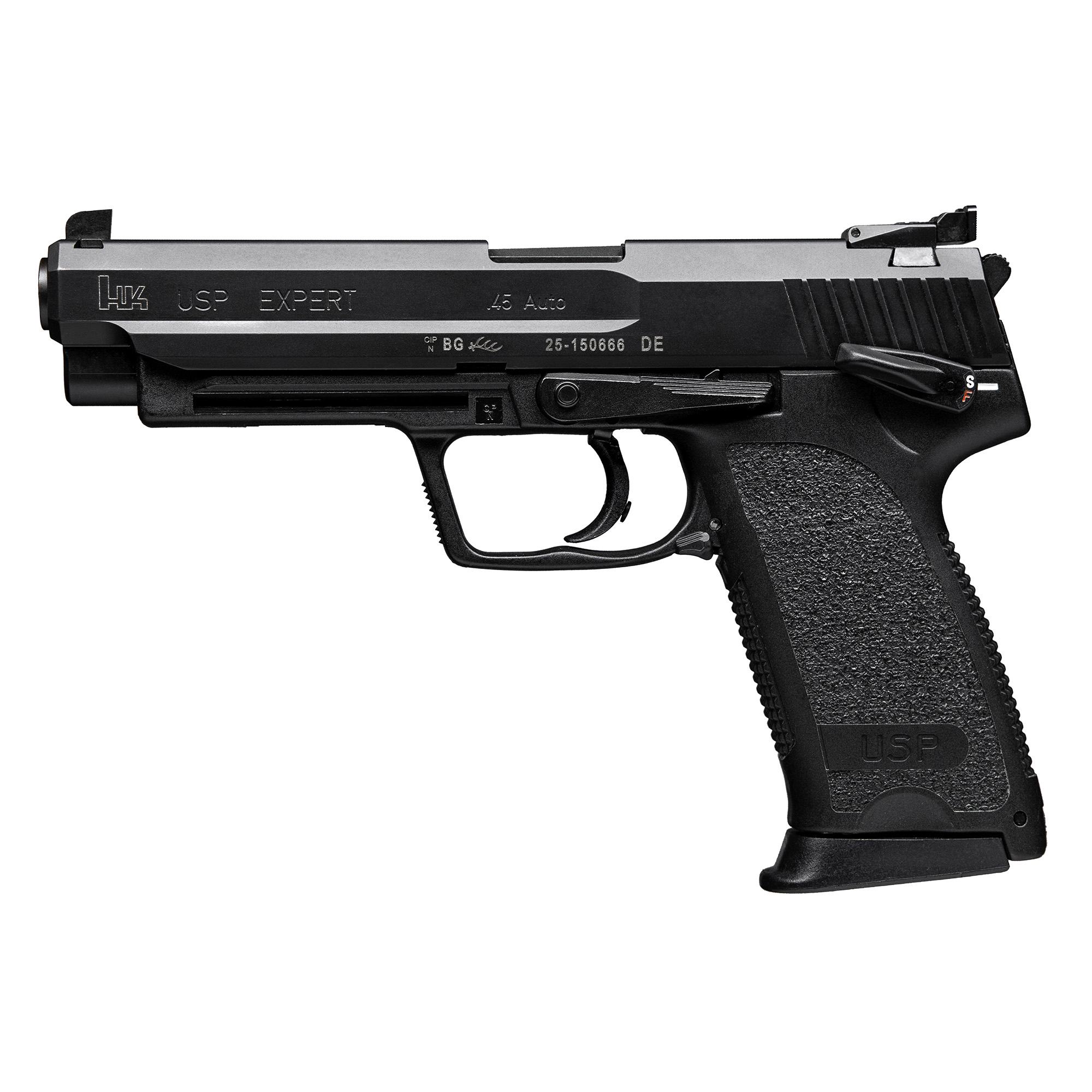 HK USP Expert DA/SA 5.19″ 45 ACP 12rd 3 Dot – Black