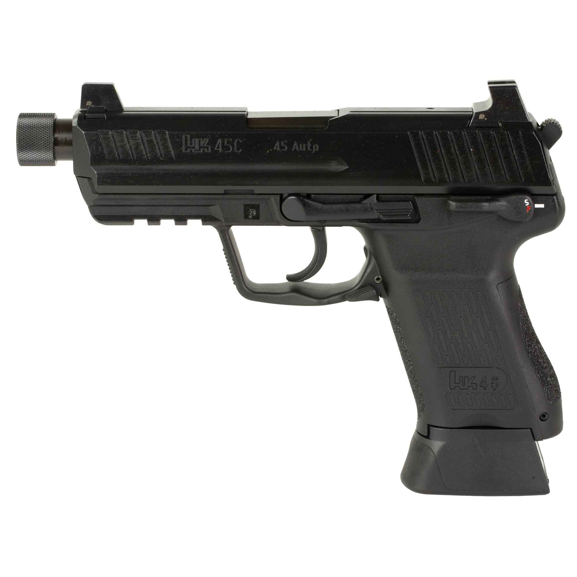 HK HK45C DA/SA 4.57″ 45 ACP 10rd Night Sights – Black