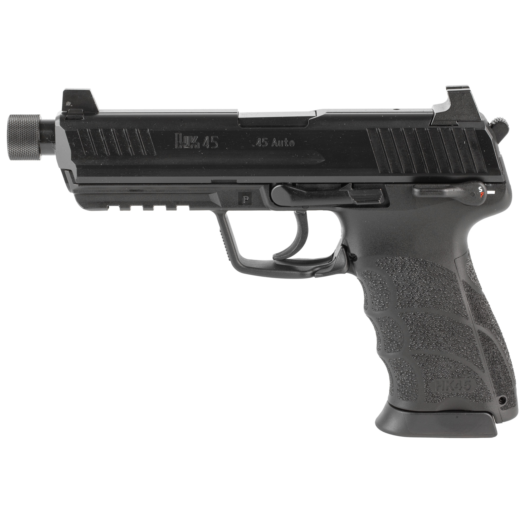 HK HK45 Tactical DA/SA 5.2″ 45 ACP 10rd Night Sights – Black