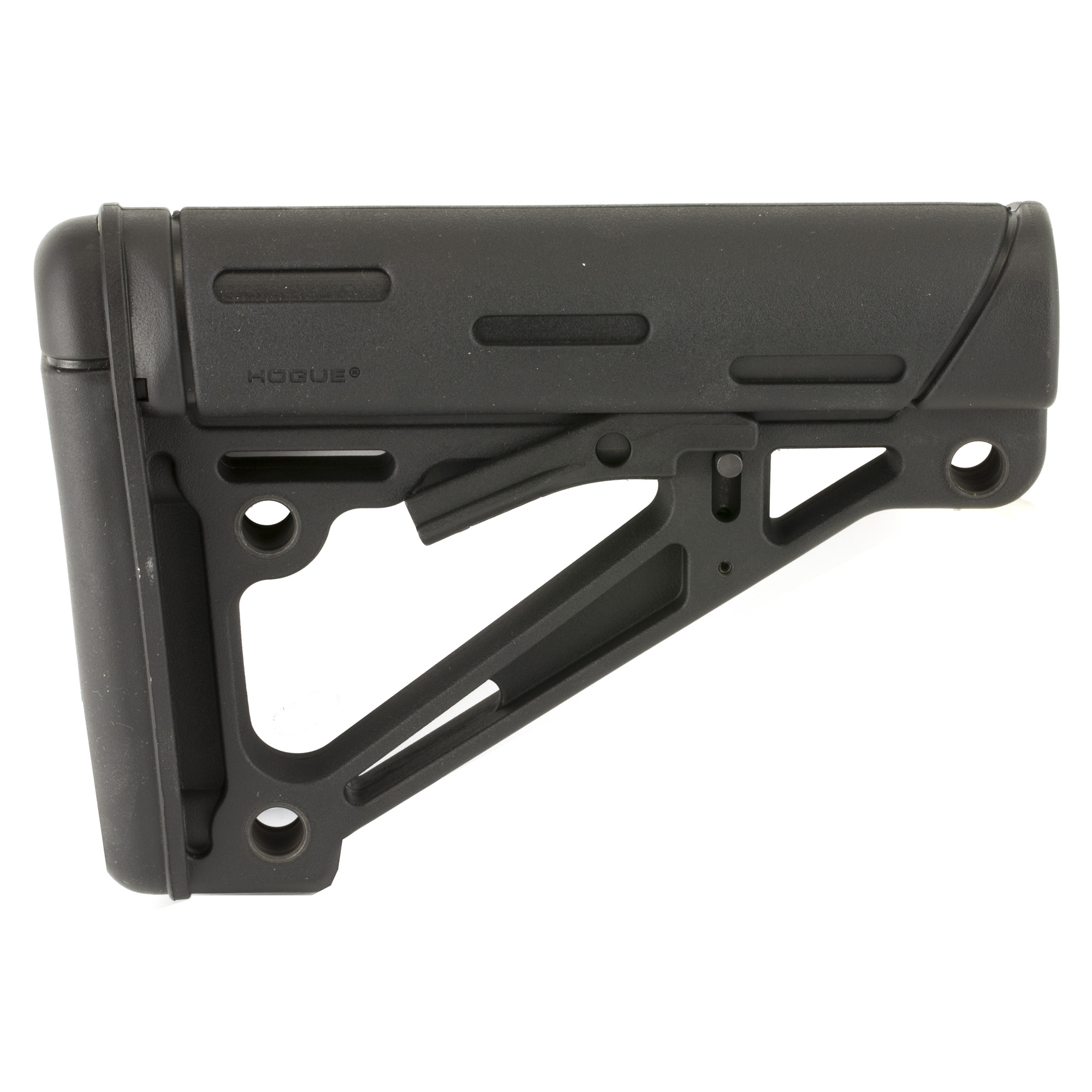 Hogue AR-15/M16 OverMolded Collapsible Buttstock (Fits Commercial Buffer Tube) – Black