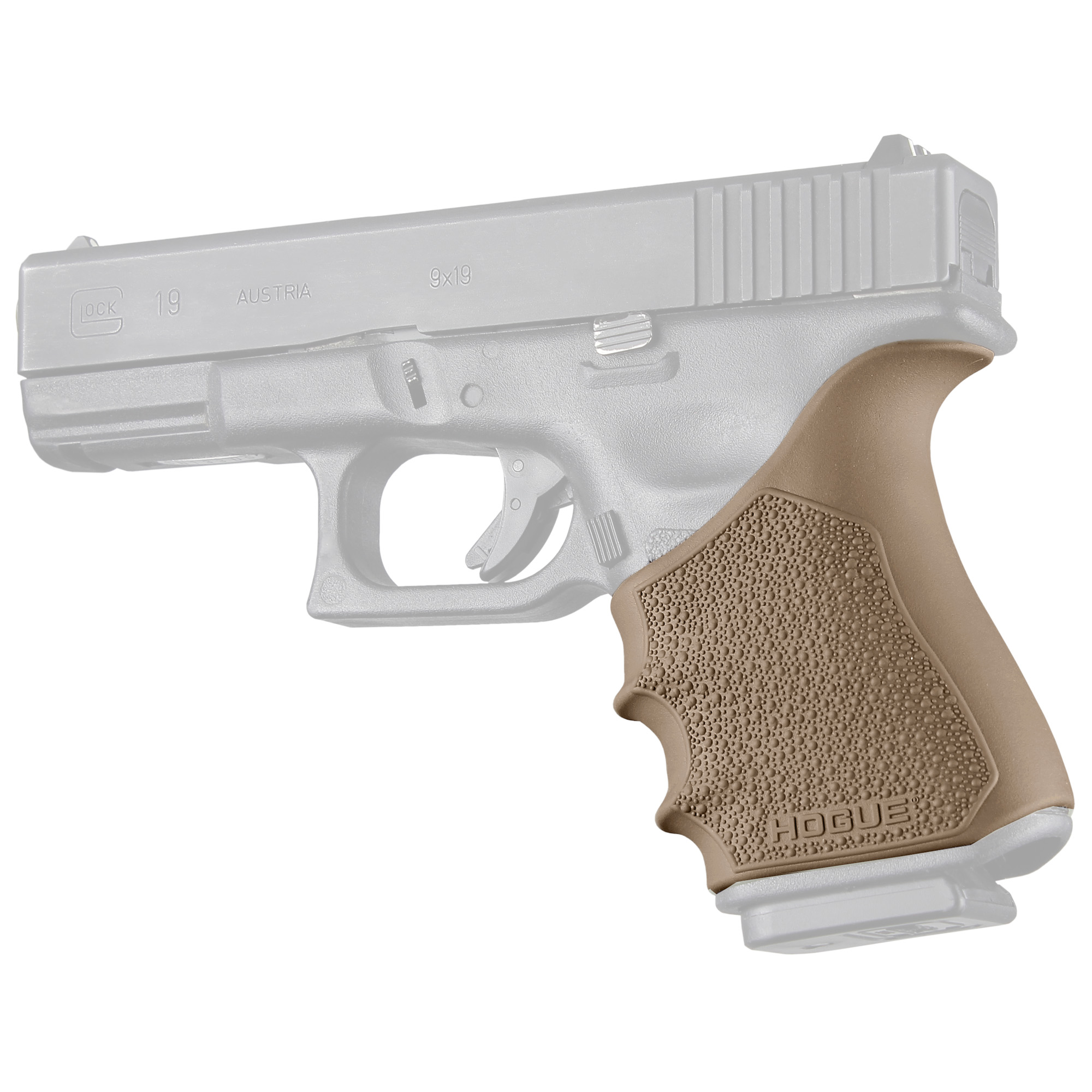 Hogue Glock 19, 23, 32, 38 (Gen3-4) HandALL Beavertail Grip Sleeve – FDE