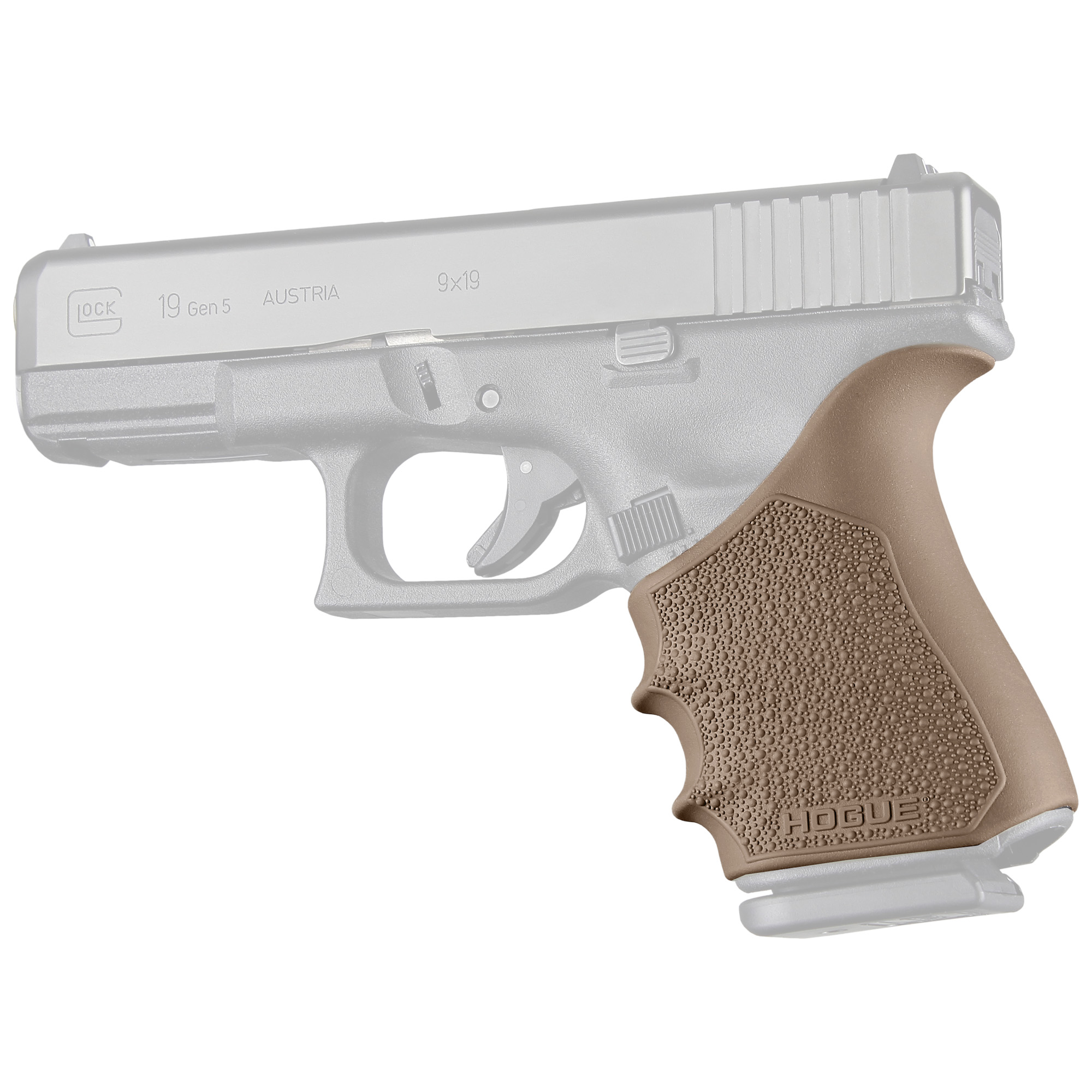 Hogue Glock 19, 23, 32, 38 (Gen 1-2-5) HandALL Beavertail Grip Sleeve – FDE