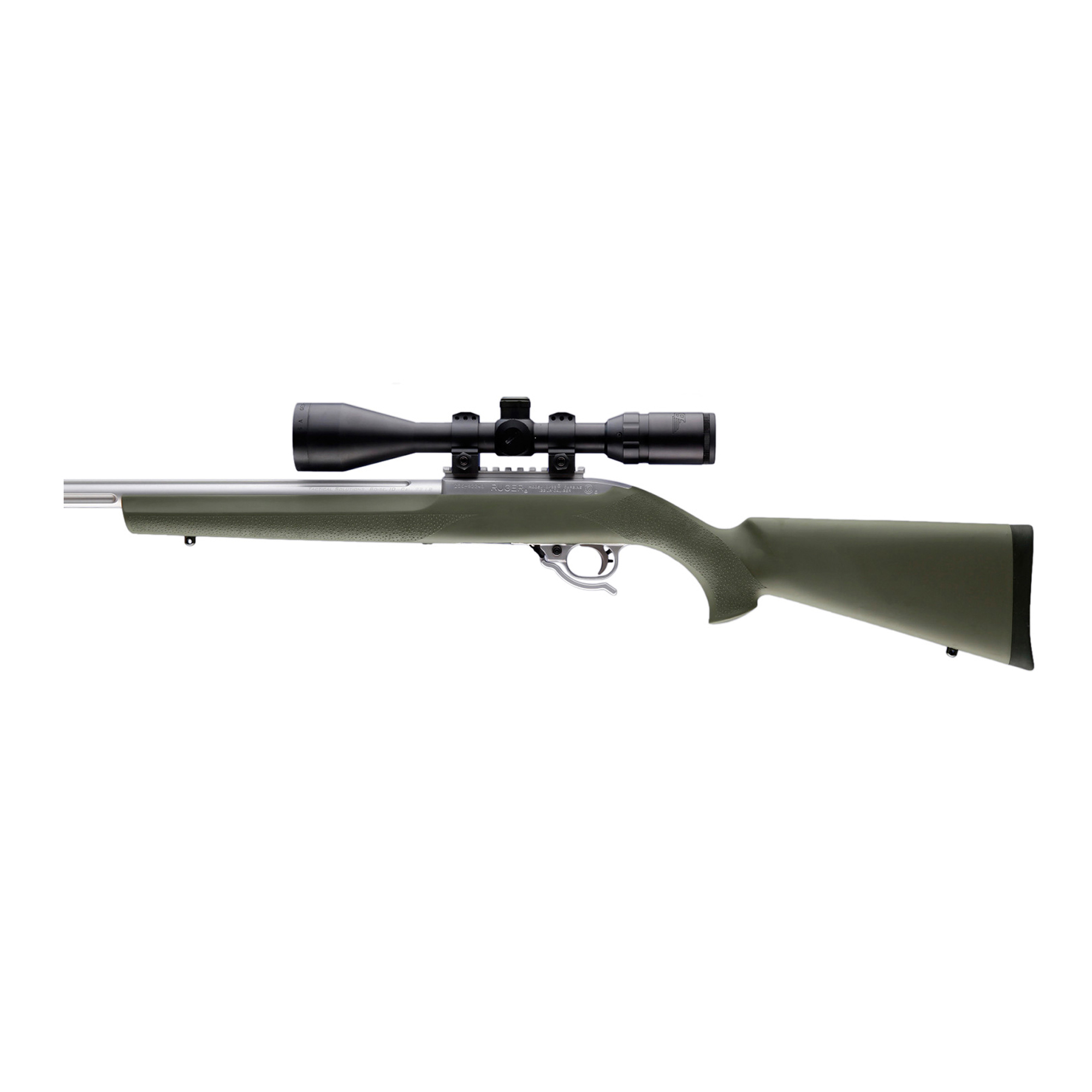 Hogue Ruger 10-22 .920″ Diameter Barrel OD Green Rubber OverMolded Stock