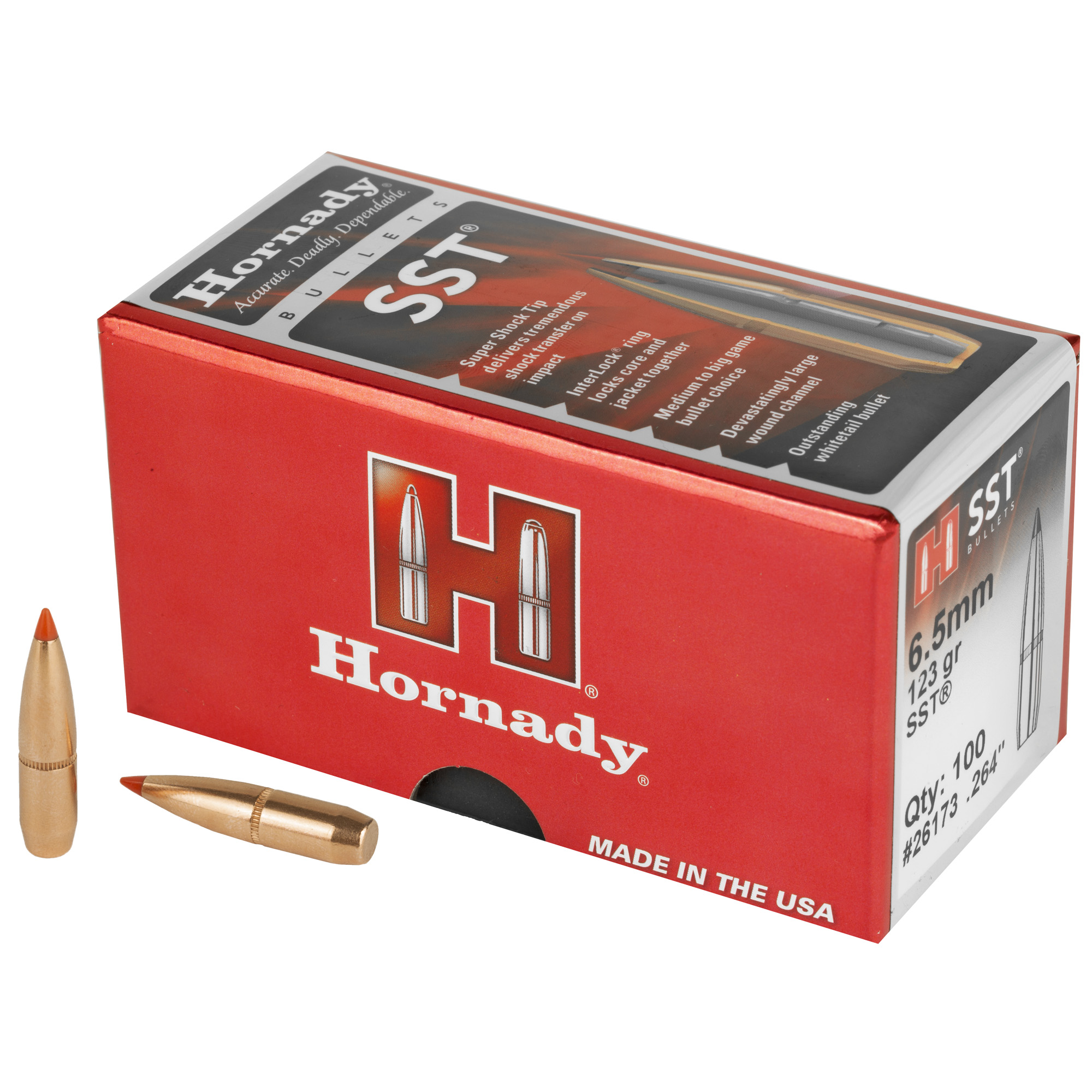 Hornady SST 6.5MM .264 123gr Lead and Copper – 100