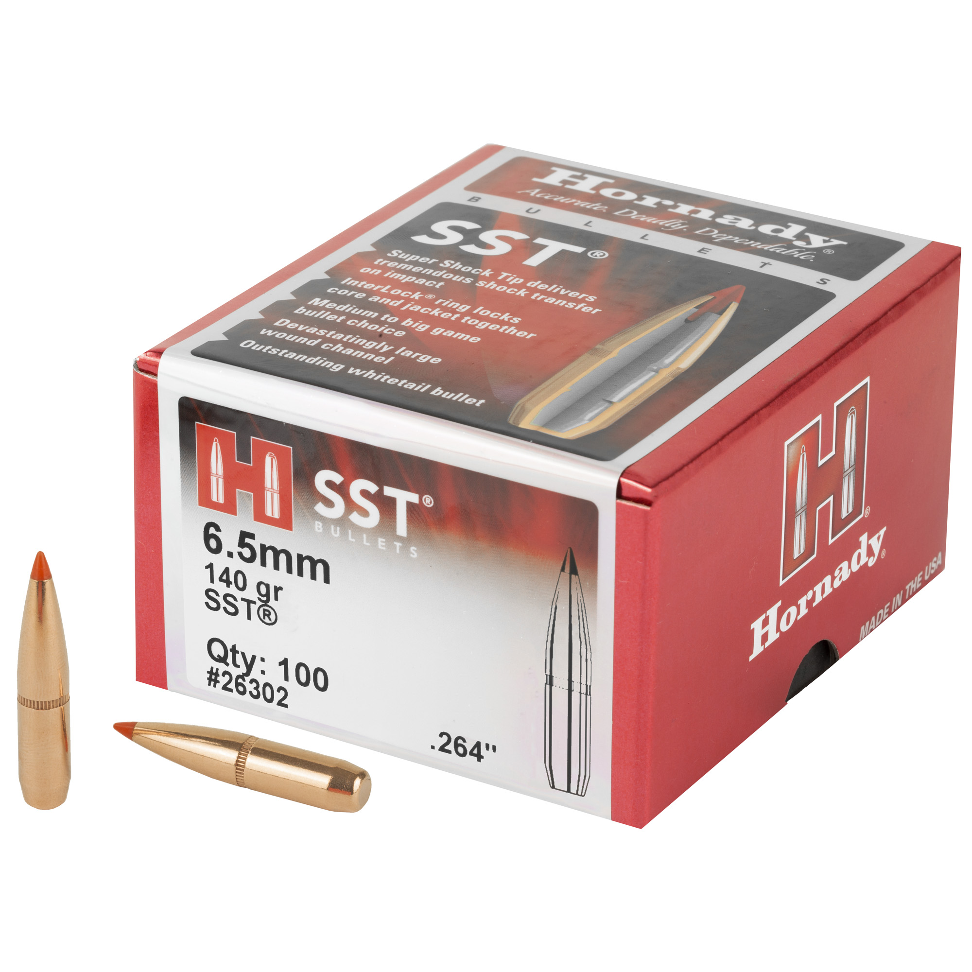 Hornady SST 6.5MM .264 140gr Lead and Copper – 100