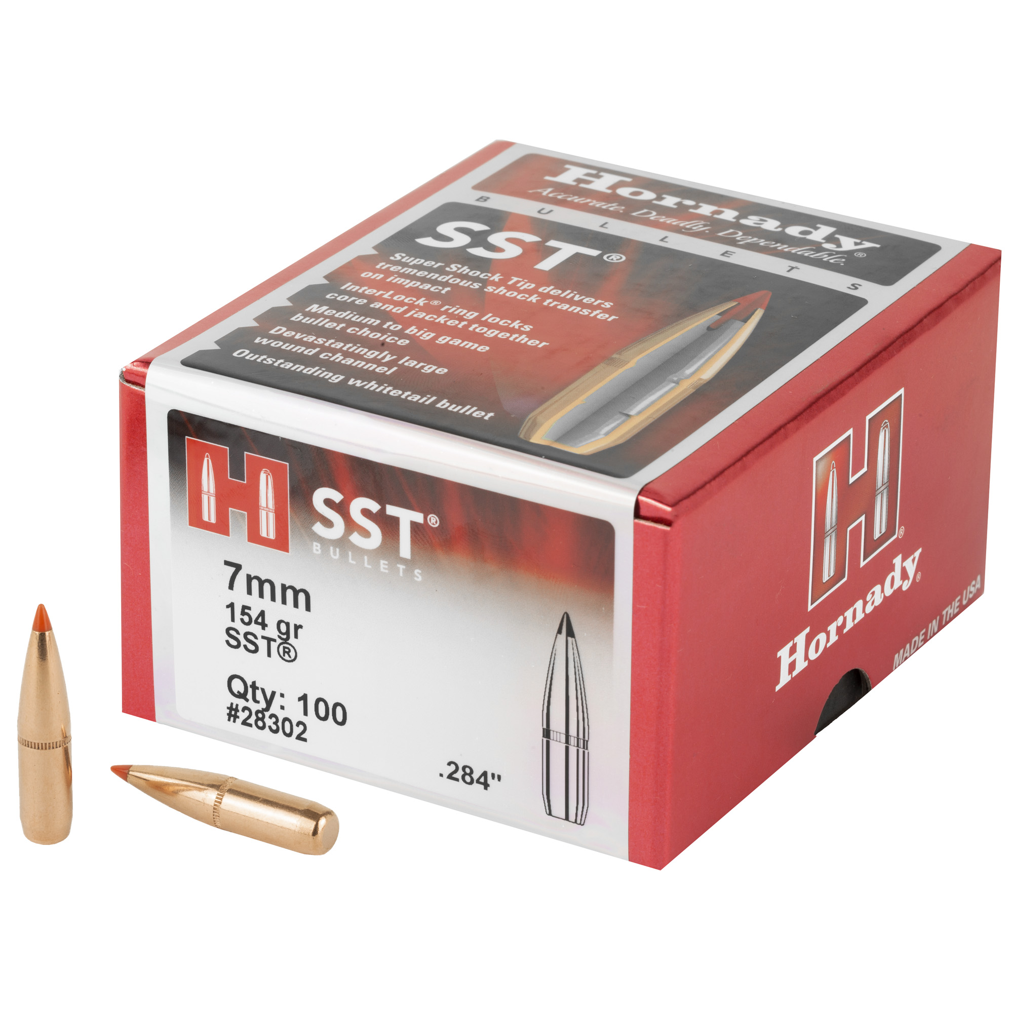 Hornady SST 7MM .284 154gr Lead and Copper – 100