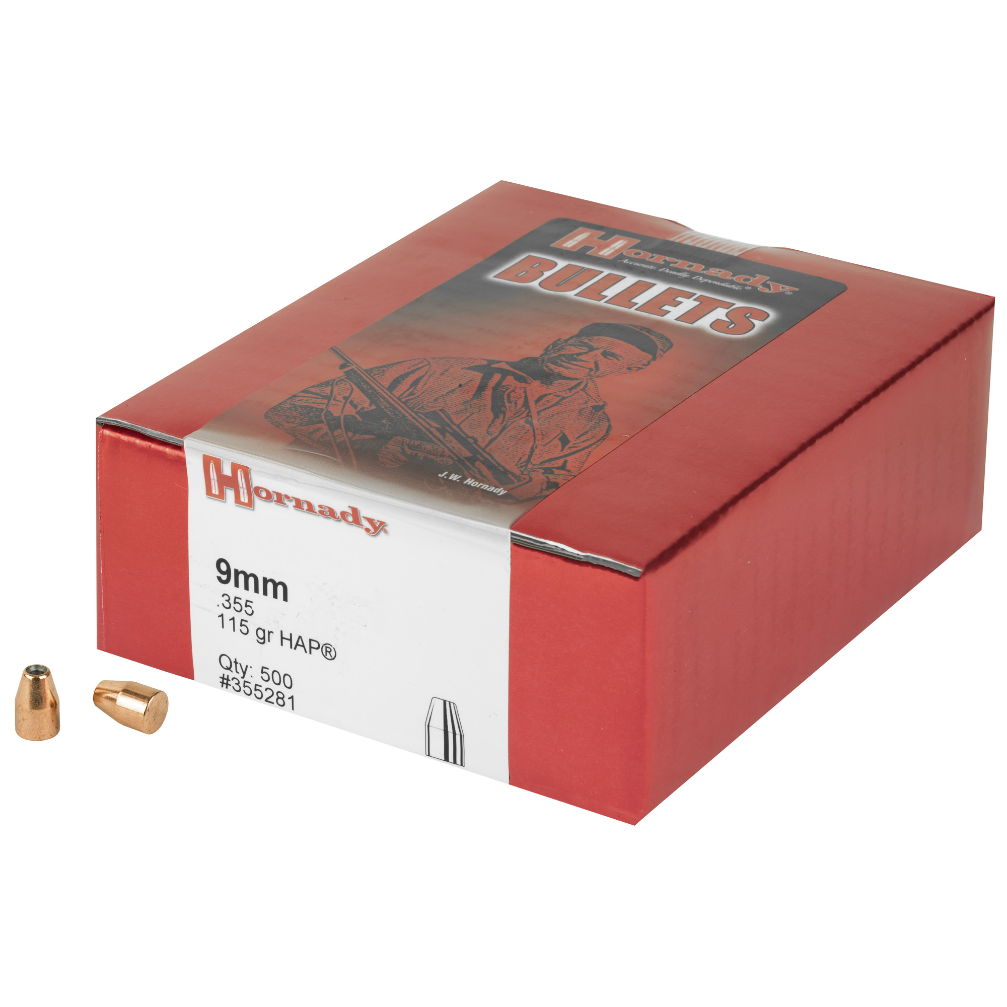 Hornady HAP 9mm .355 115gr Lead and Copper Action Pistol – 500