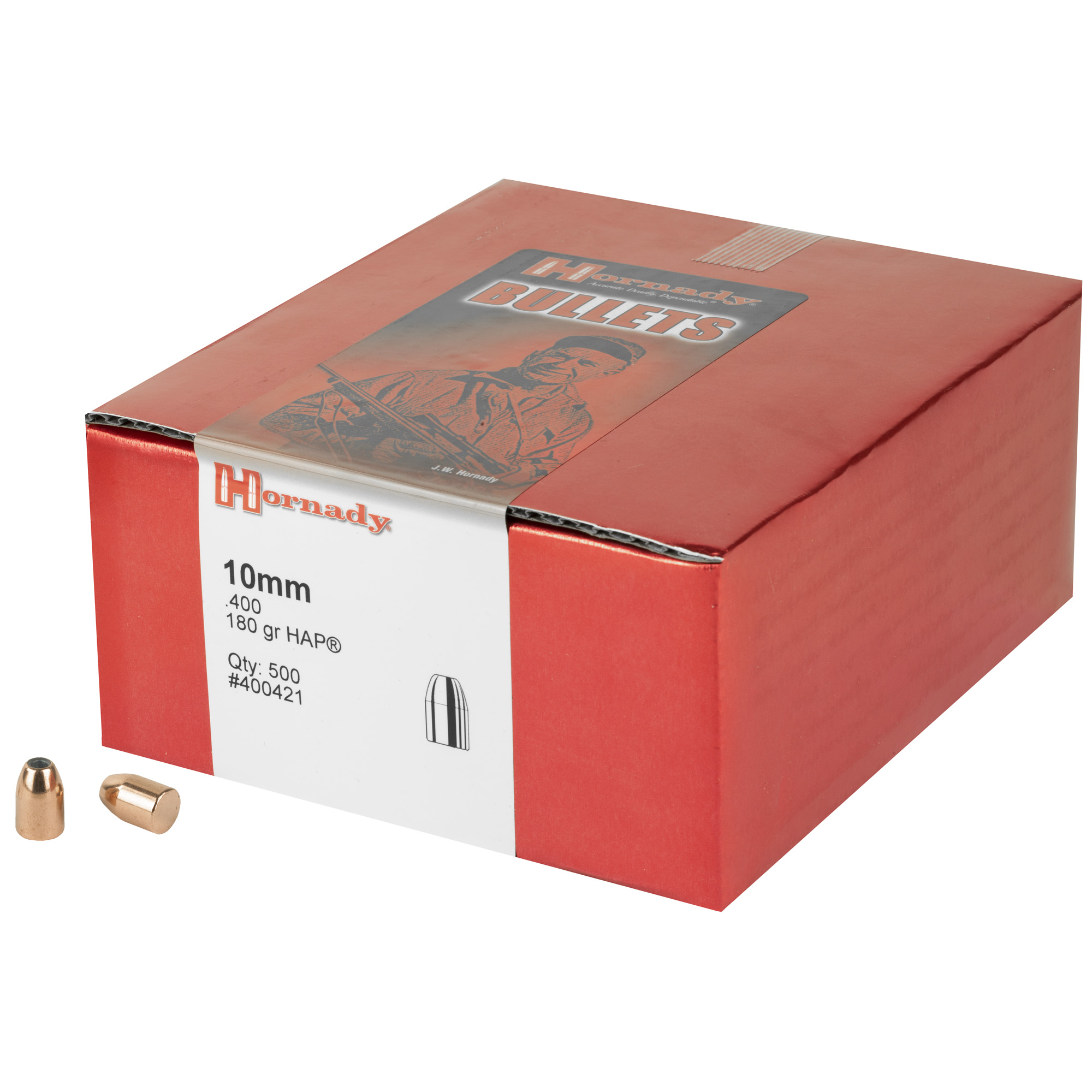 Hornady HAP 40 Caliber .400 180gr Lead and Copper Action Pistol – 500