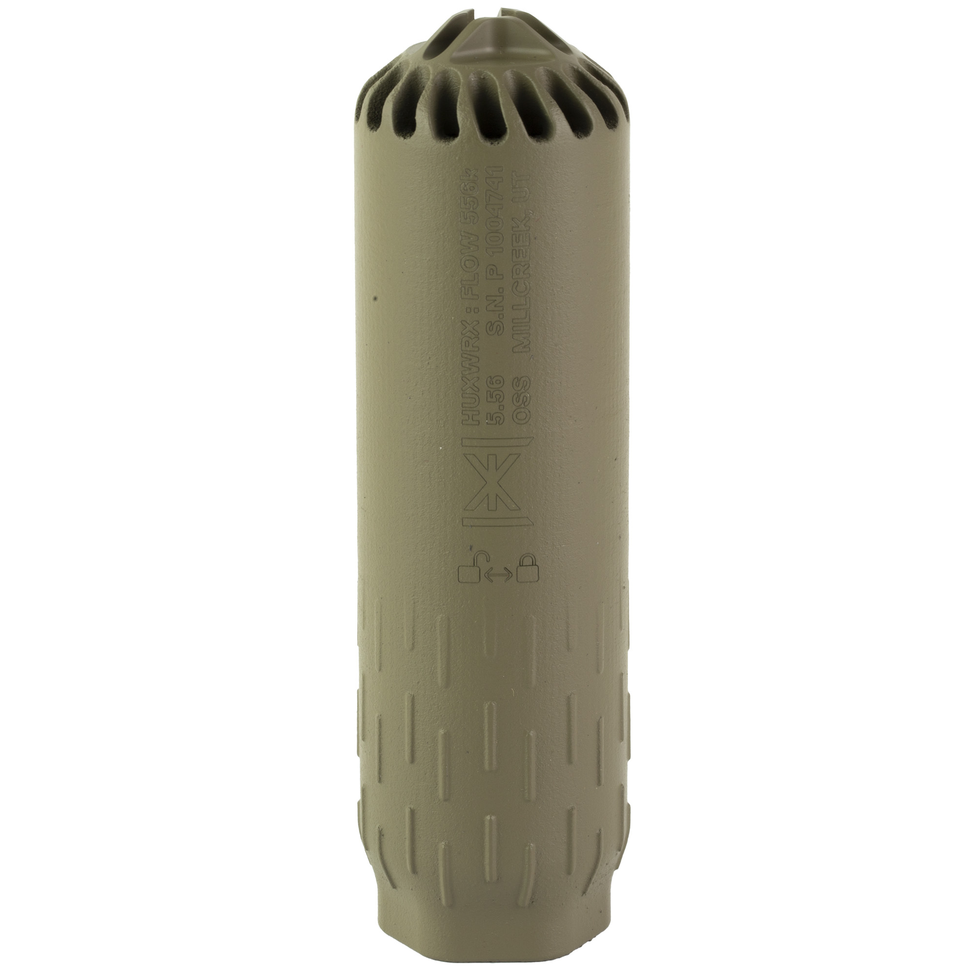 HUXWRX Flow Suppressor 5.56 NATO 17-4PH Stainless Steel – Flat Dark Earth