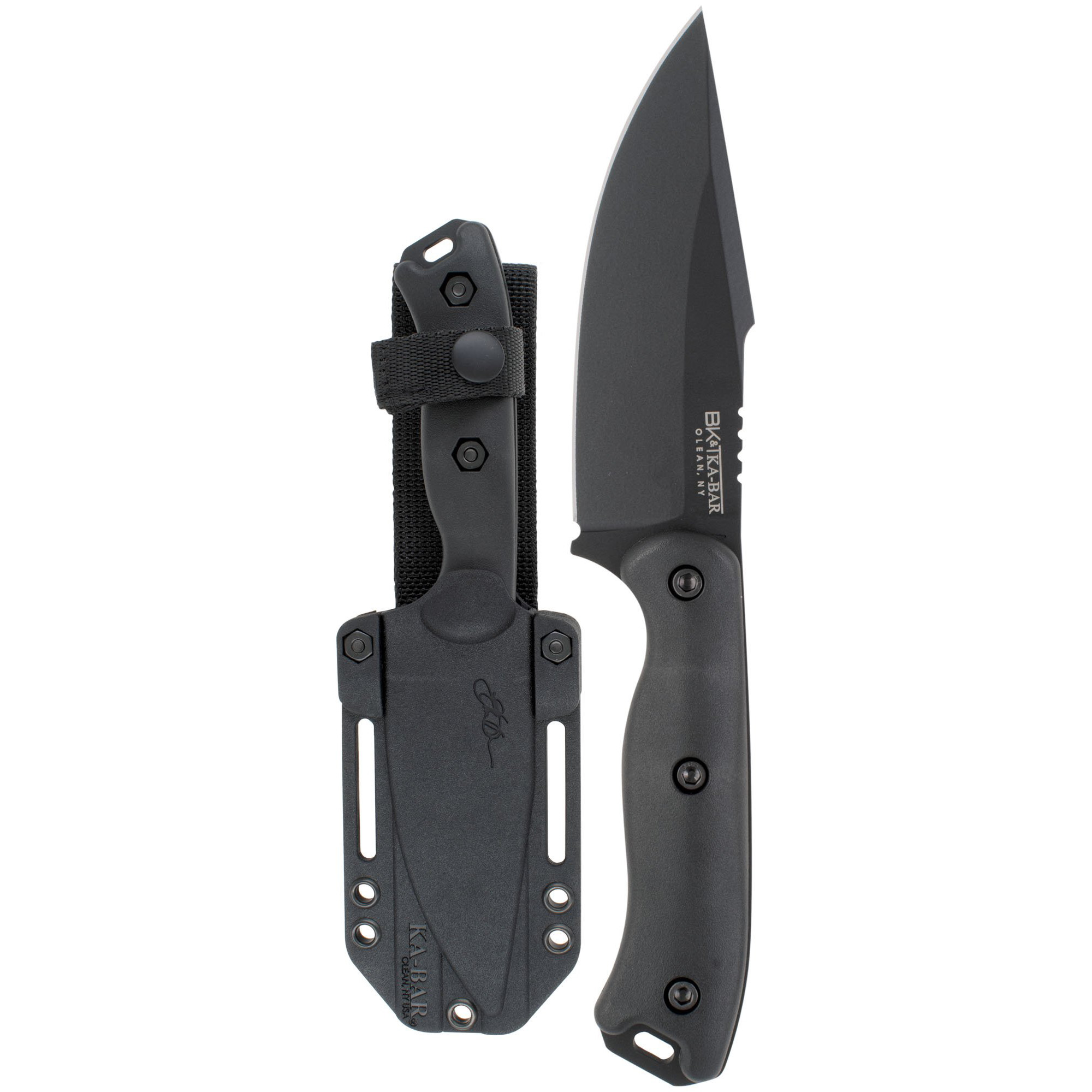 KA-BAR Knives Becker Harpoon 1095 Cro-Van Fixed Blade Knife 4.5″ – Black