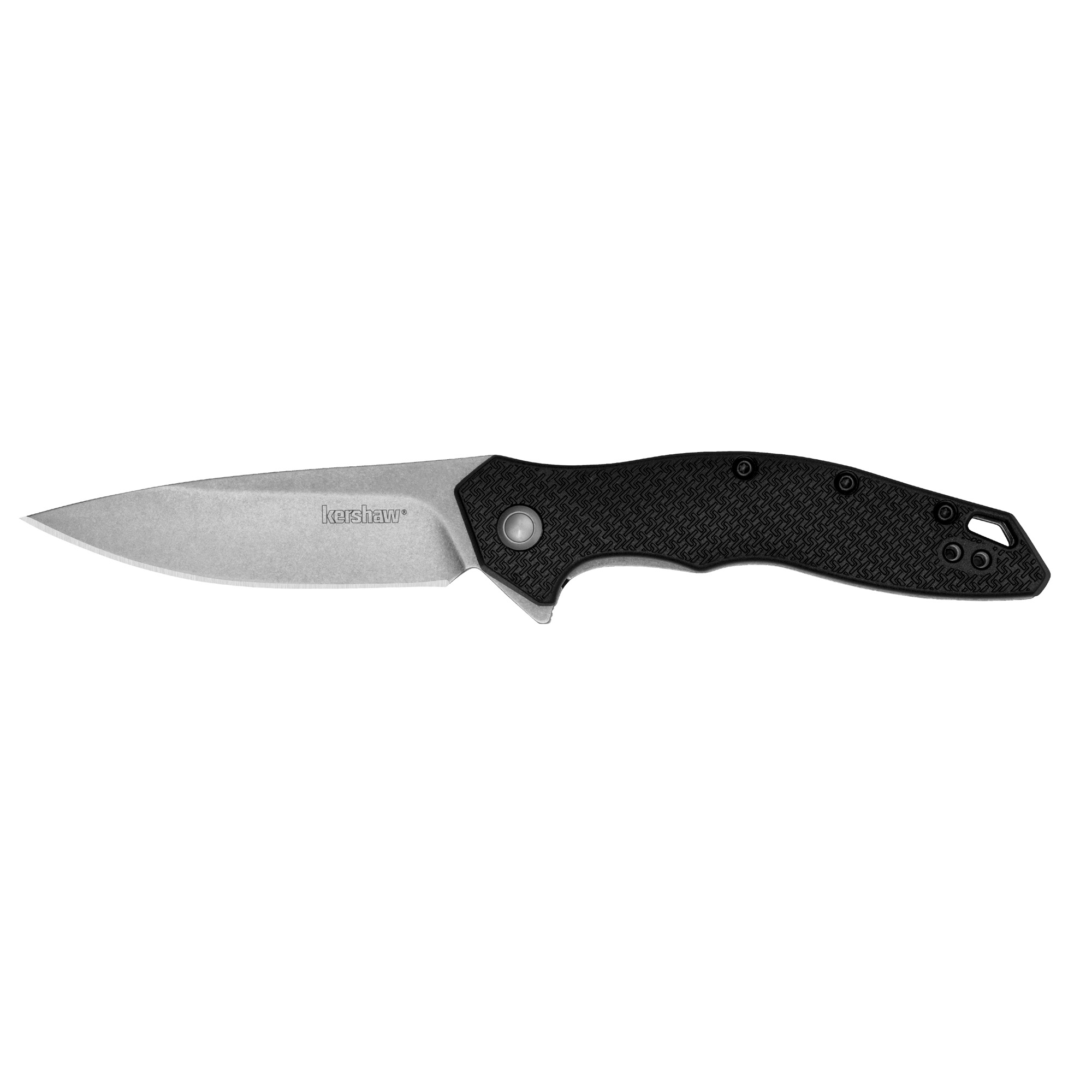 Kershaw Shoreline Glass Reinforced Nylon 8Cr13MoV Folding Knife/Assisted 3″ – Silver