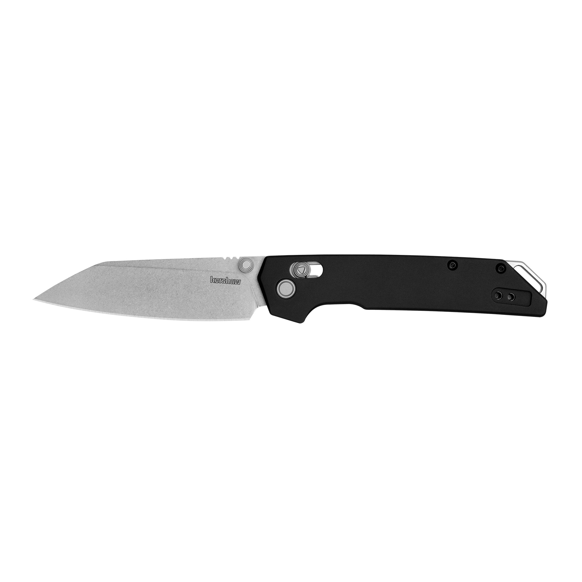 Kershaw Iridium 6061-T6 Aluminum D2 Folding Knife/Assisted 3.4″ – Black, Silver