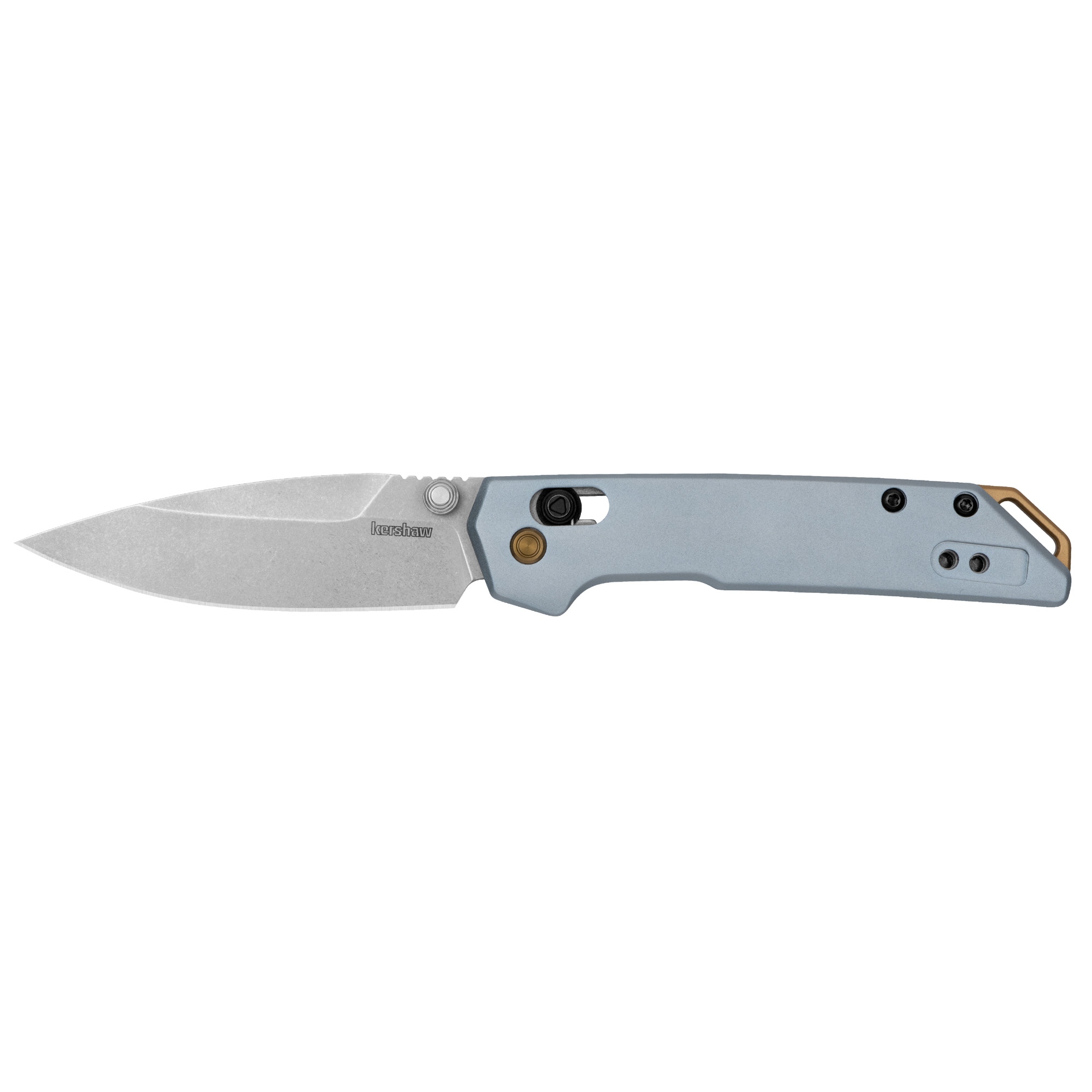 Kershaw MINI IRIDIUM 6061-T6 Aluminum D2 Folding Knife 3″ – Silver