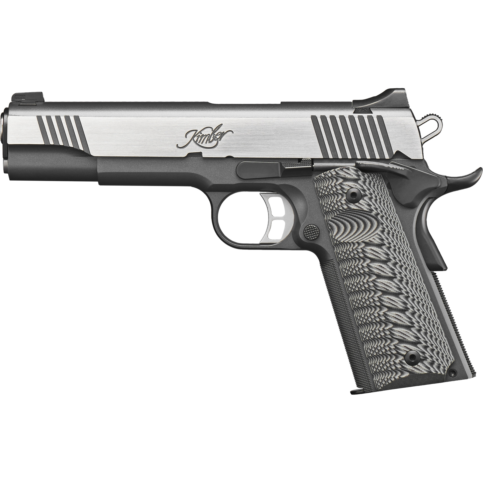 Kimber Eclipse Custom 1911 5″ 45 ACP 8rd Tritium Night Sights – Black, Silver