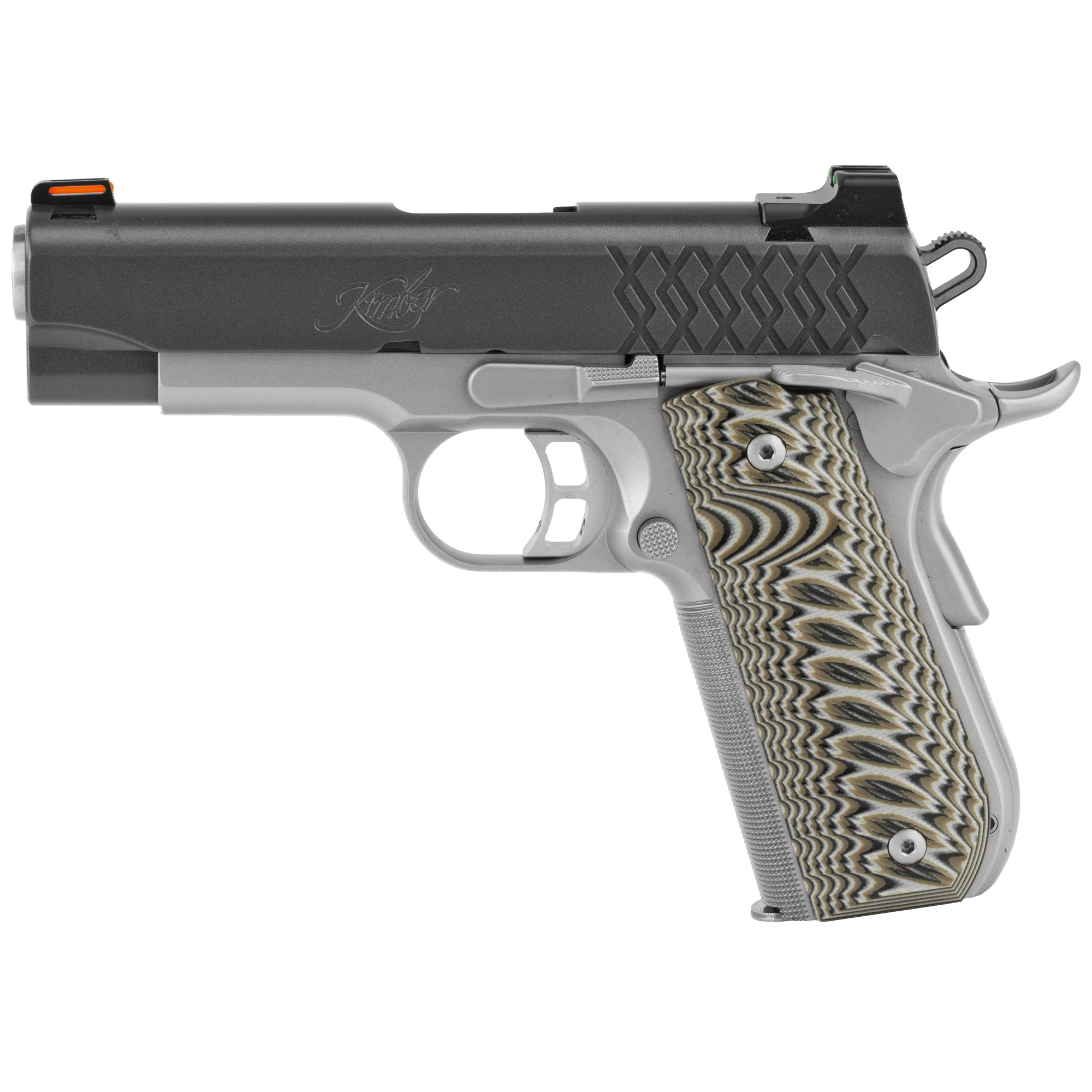 Kimber Aegis Elite 1911 4″ 45 ACP 8rd Fiber Optic – Silver