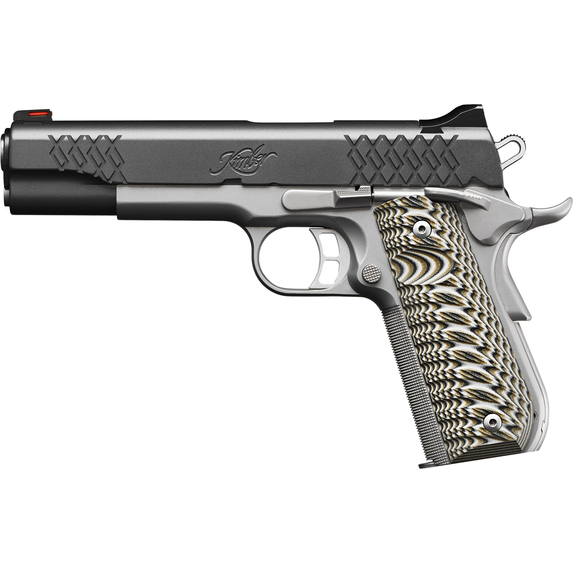 Kimber Aegis Elite 1911 5″ 9mm 9rd Fiber Optic – Black, Silver