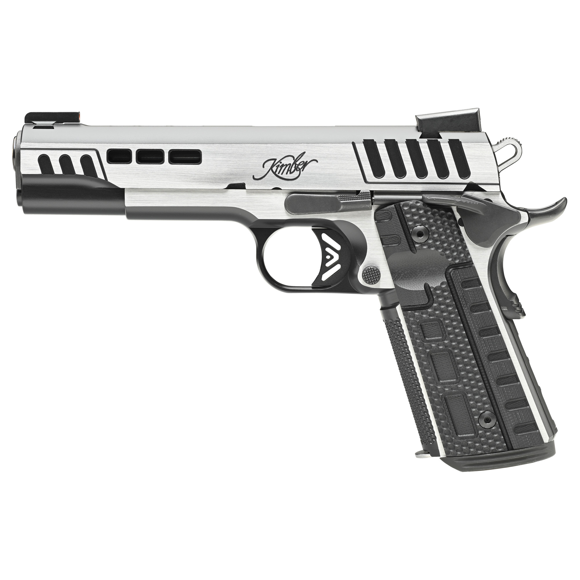 Kimber Rapide Scorpius 1911 5″ 9mm 9rd TRUGLO TFX Tritium/Fiber-Optic Day/Night – Black, Silver