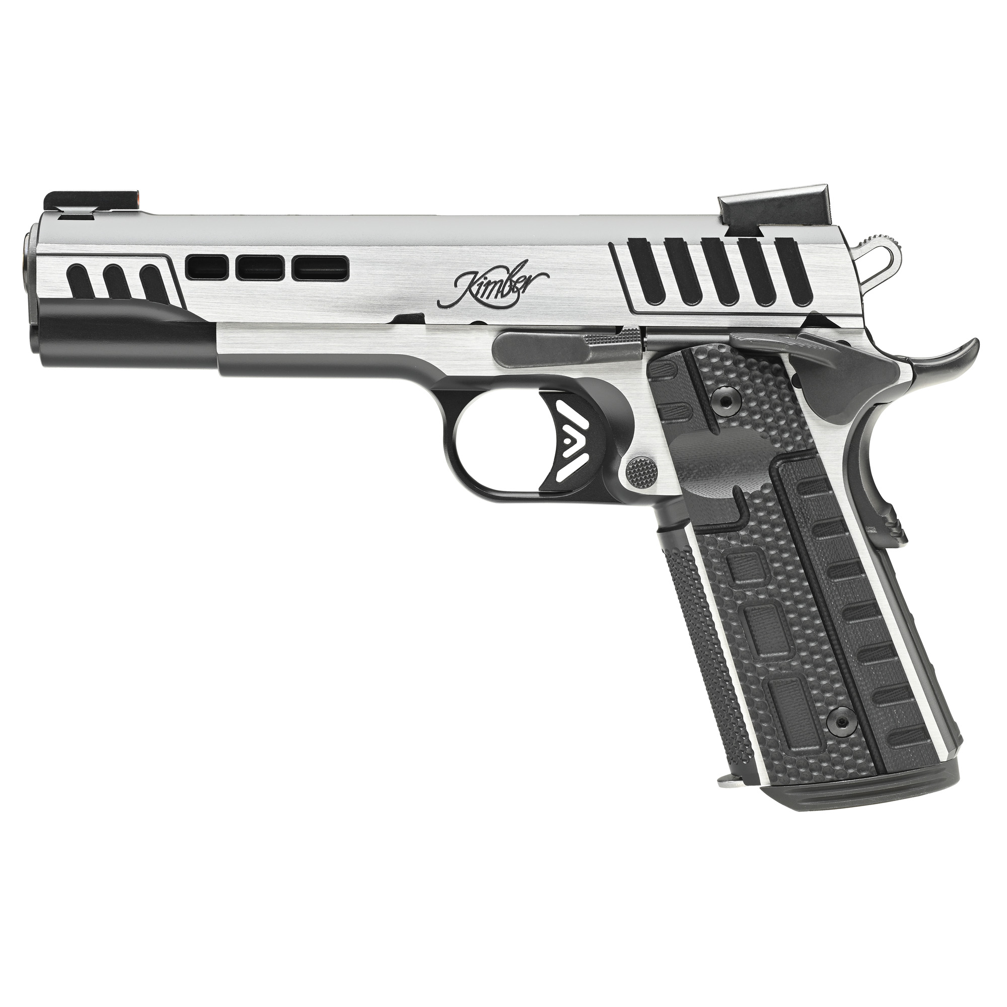 Kimber Rapide Scorpius 1911 5″ 45 ACP 8rd TRUGLO TFX Tritium/Fiber-Optic Day/Night – Black, Silver