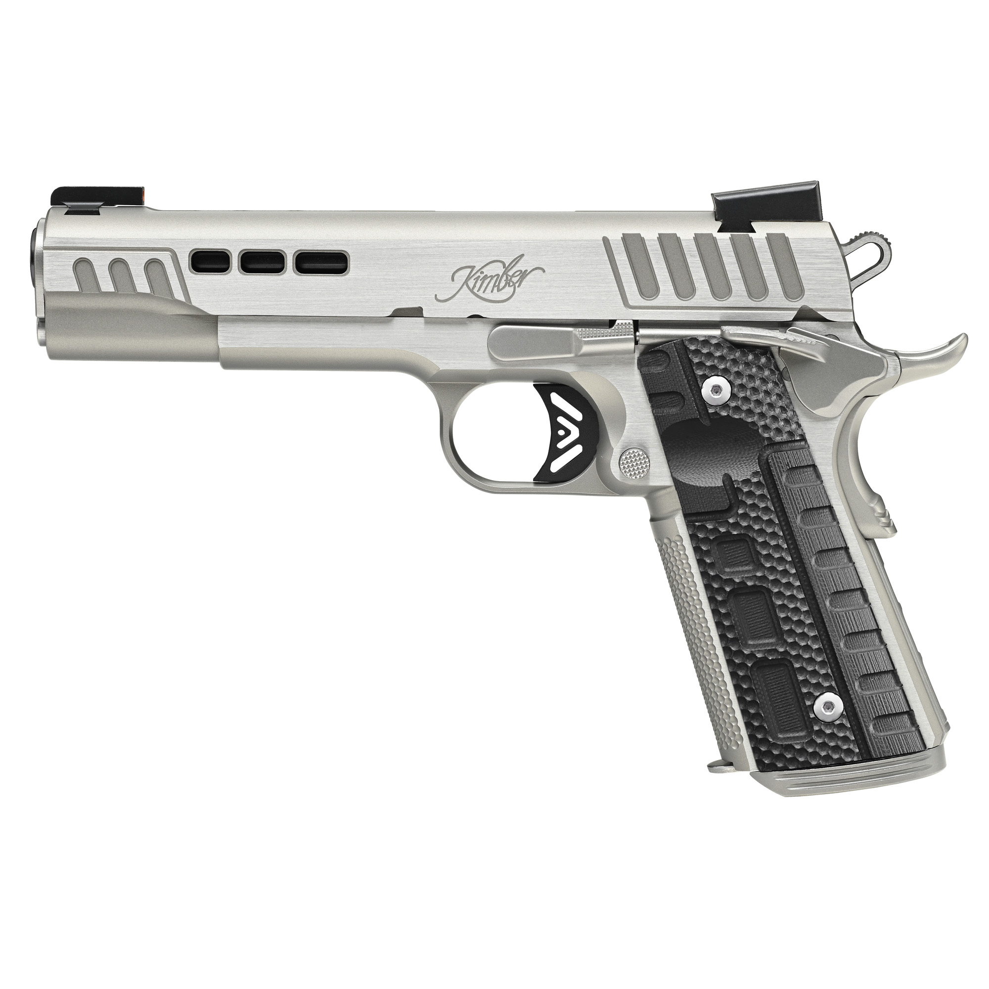 Kimber Rapide Frost 1911 5″ 45 ACP 8rd TRUGLO TFX Tritium/Fiber-Optic Day/Night – Silver