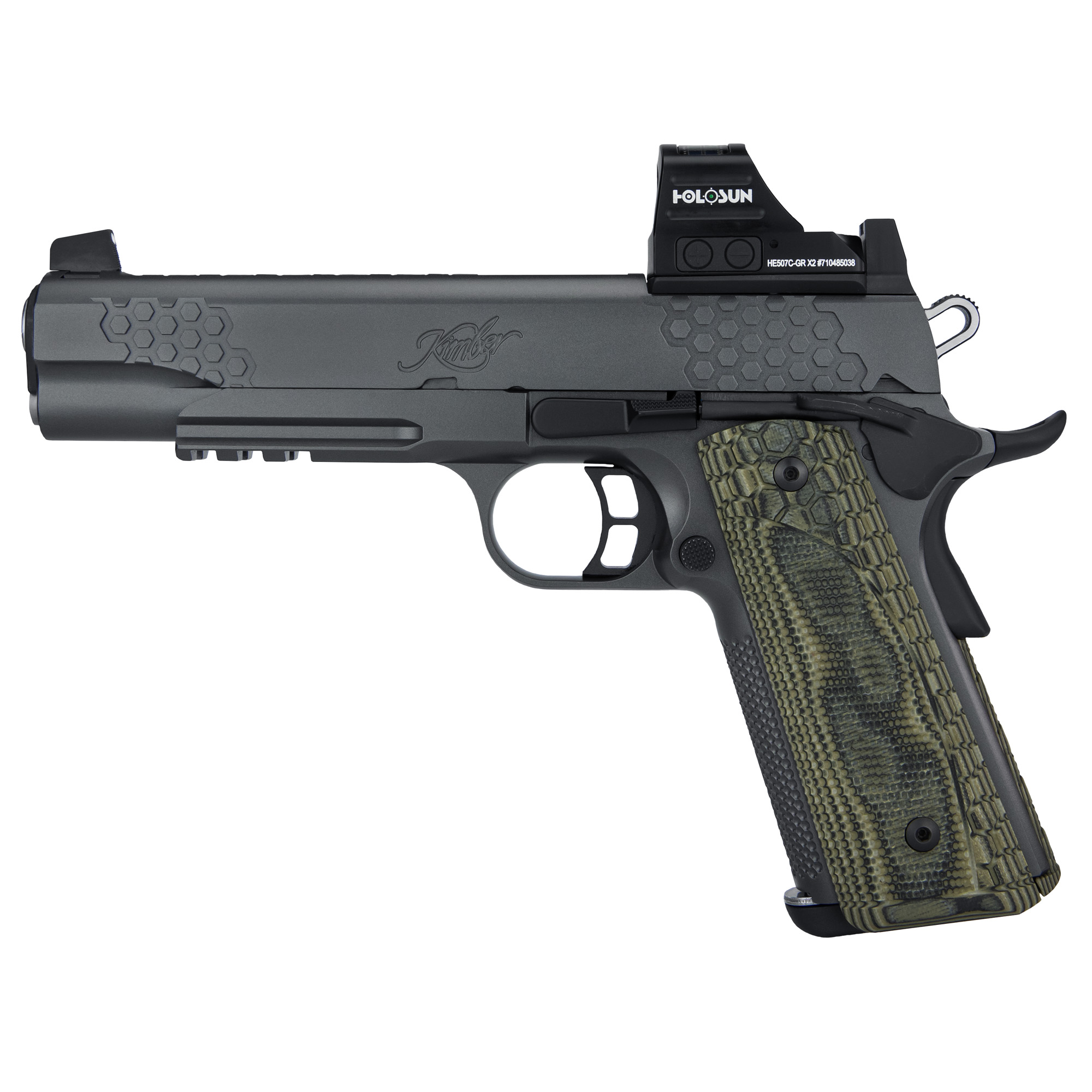 Kimber KHX CUSTOM/RL (OI) 1911 5″ 45 ACP 8rd Optics Ready – Black