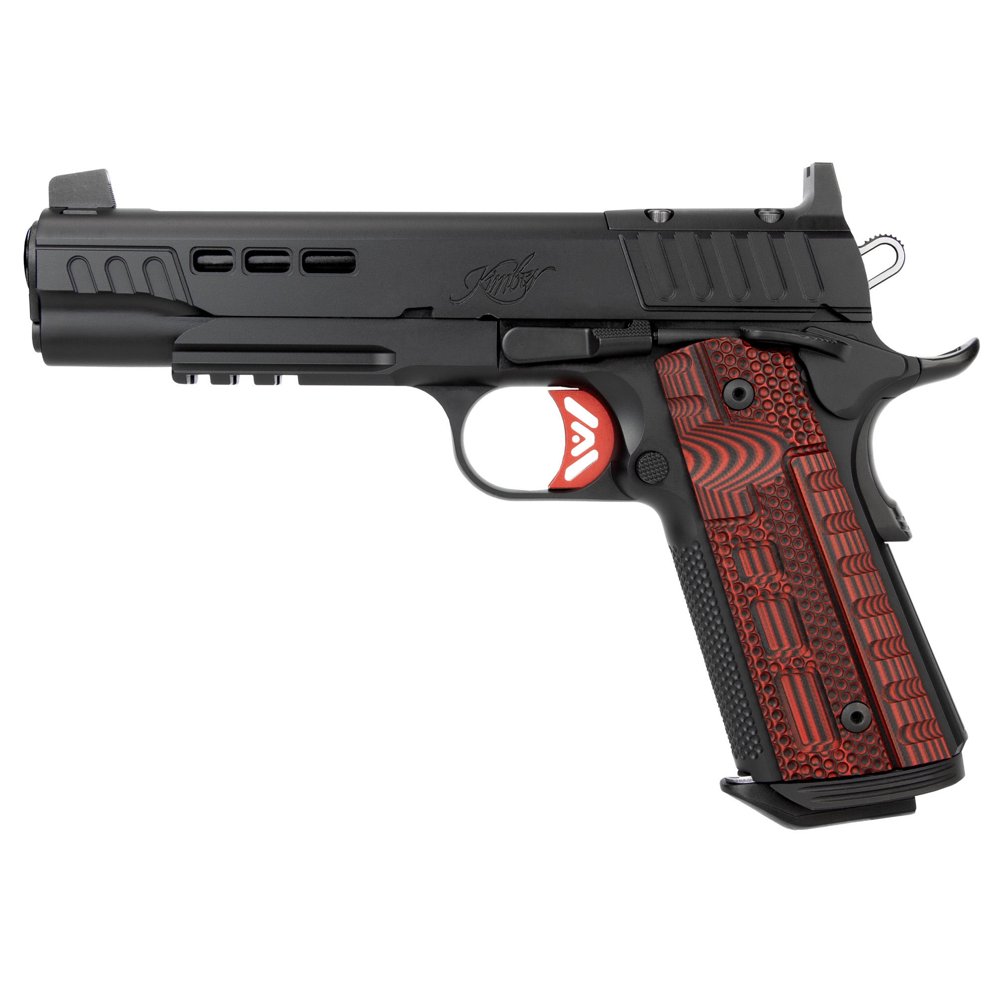 Kimber Rapide Heat 1911 5″ 45 ACP 8rd Optics Ready – Black, Red