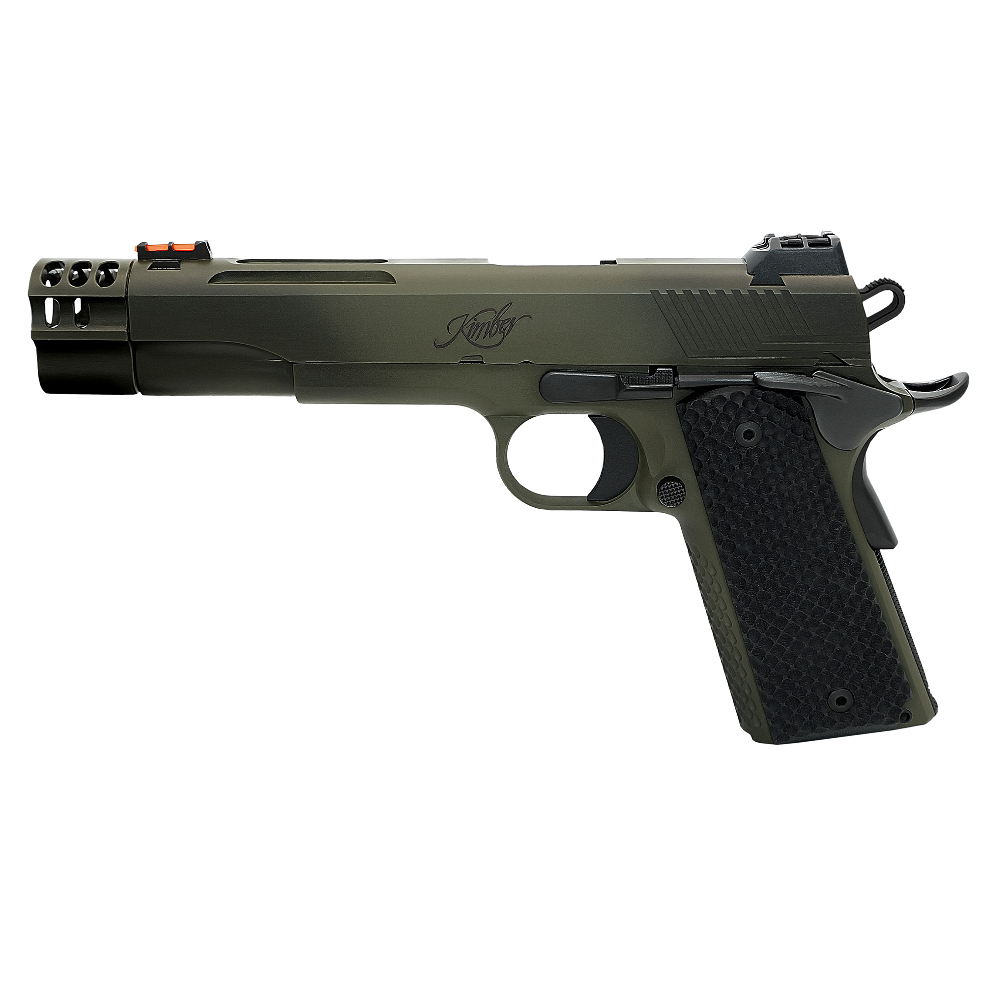 Kimber Rampart 1911 5″ 38 Super 9rd Fiber Optic – Olive Drab Green