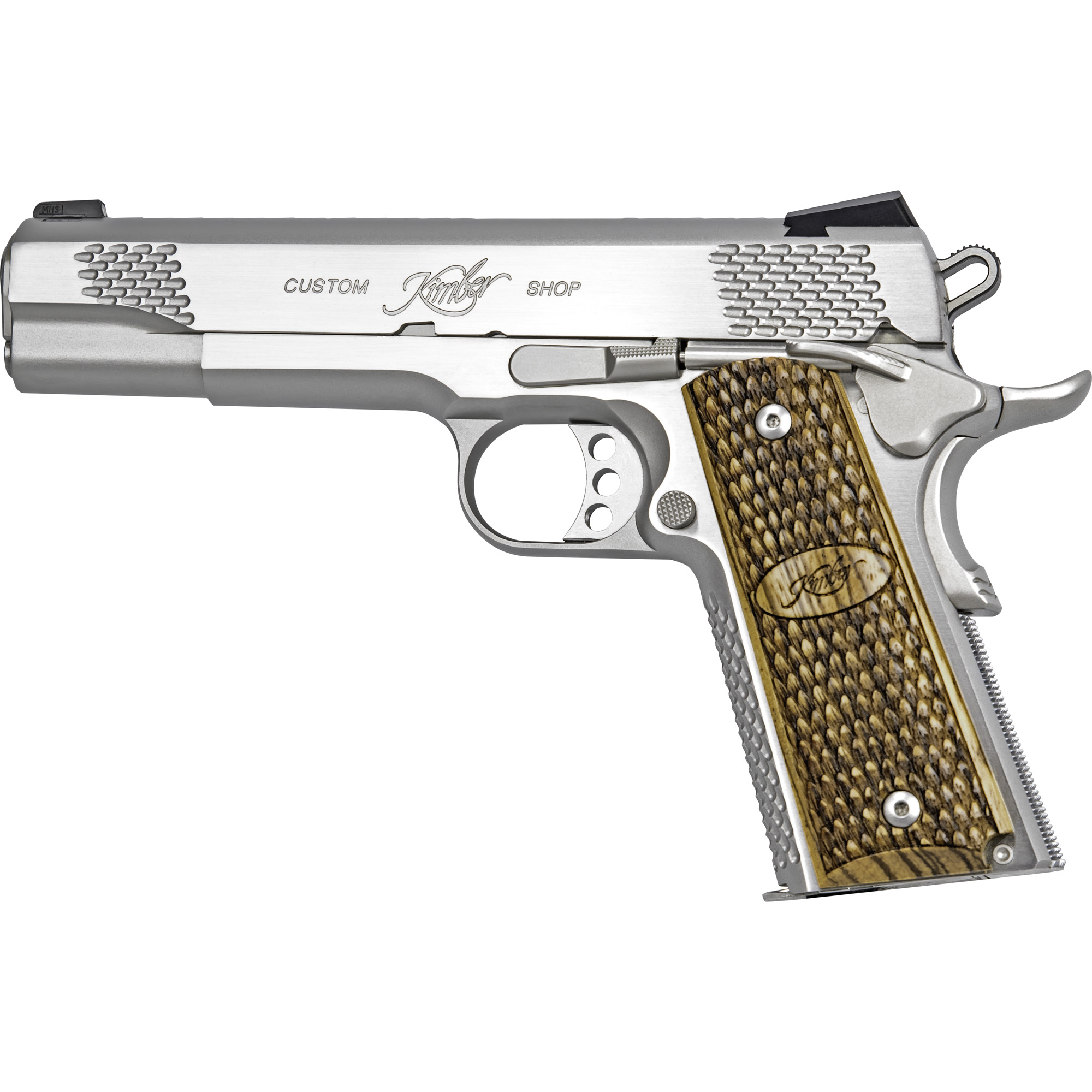 Kimber Stainless Raptor II 1911 5″ 45 ACP 8rd Tritium Night Sights – Silver