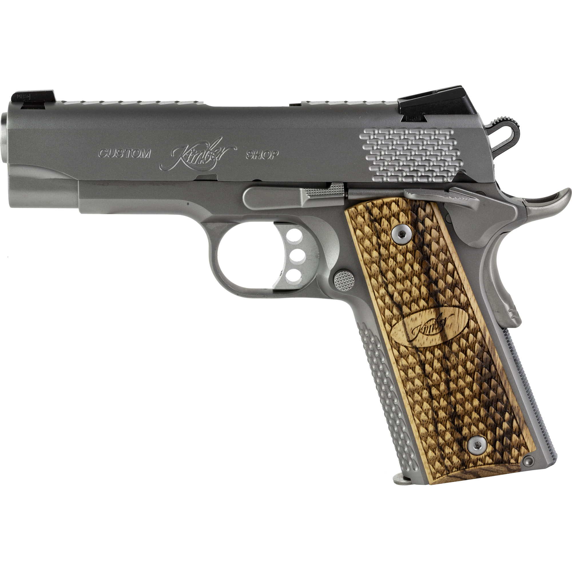 Kimber Stainless Pro Raptor II 1911 4″ 45 ACP 8rd Tritium Night Sights – Silver