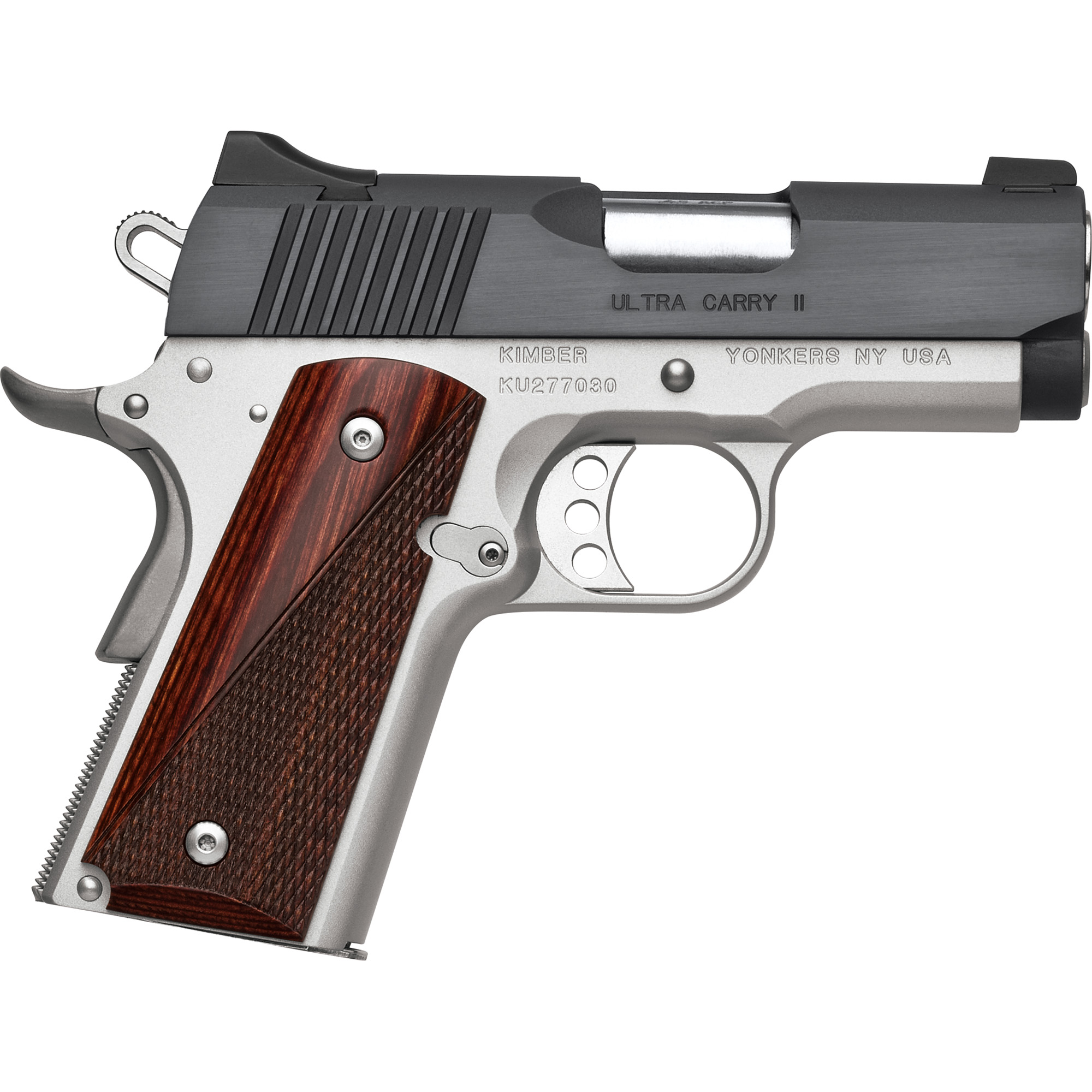 Kimber Ultra Carry II Two-Tone 1911 3″ 9mm 8rd White Dot Sights – Black, Silver