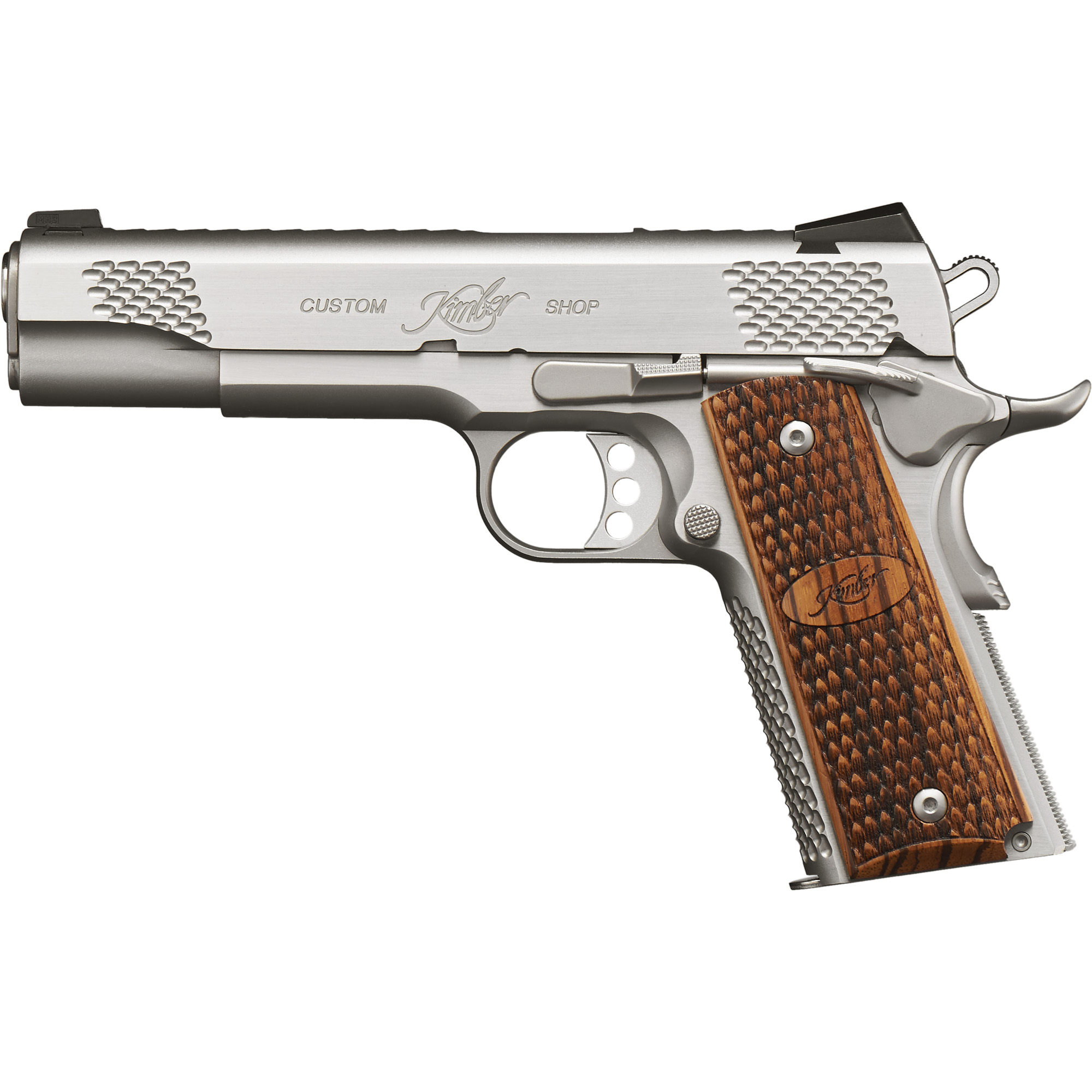 Kimber Stainless Raptor II 1911 5″ 10mm 8rd Tritium Night Sights – Silver