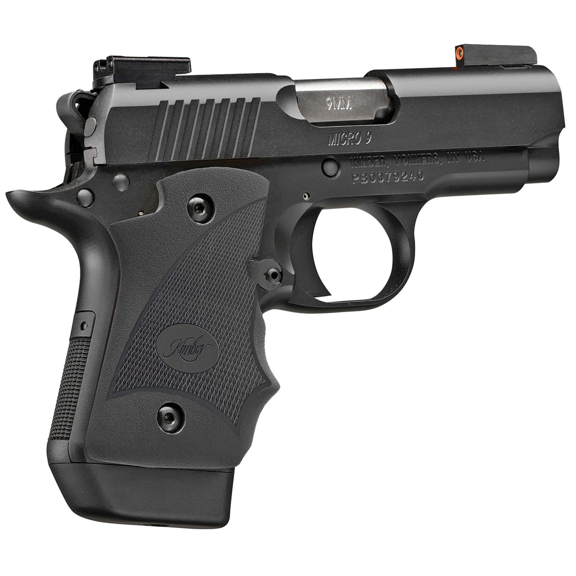 Kimber Micro 9 Nightfall Single Action 3.15″ 9mm 7rd TRUGLO TFX Tritium/Fiber-Optic Day/Night – Black