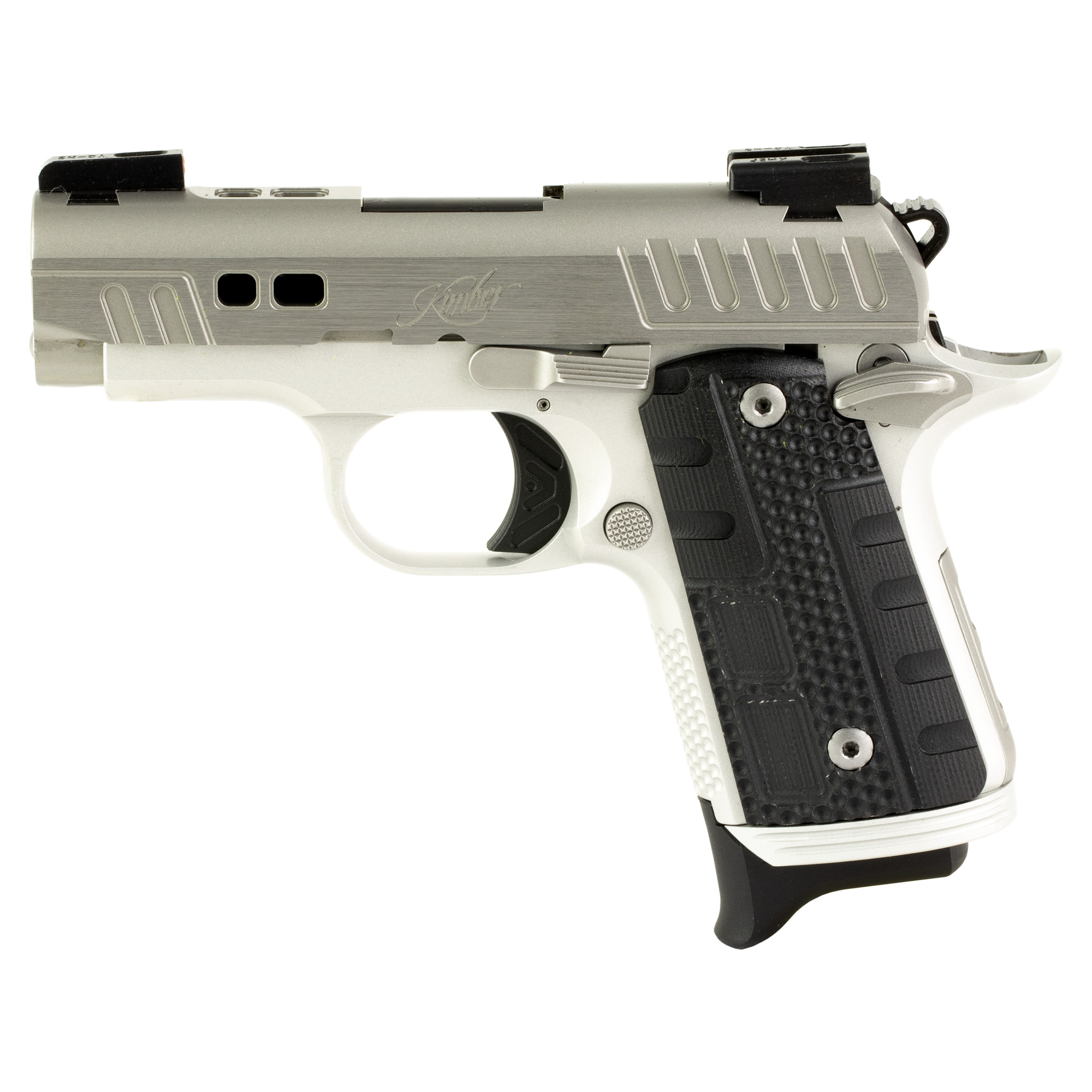 Kimber Micro 9 Rapide Frost 1911 3.15″ 9mm 7rd Night Sights – Silver