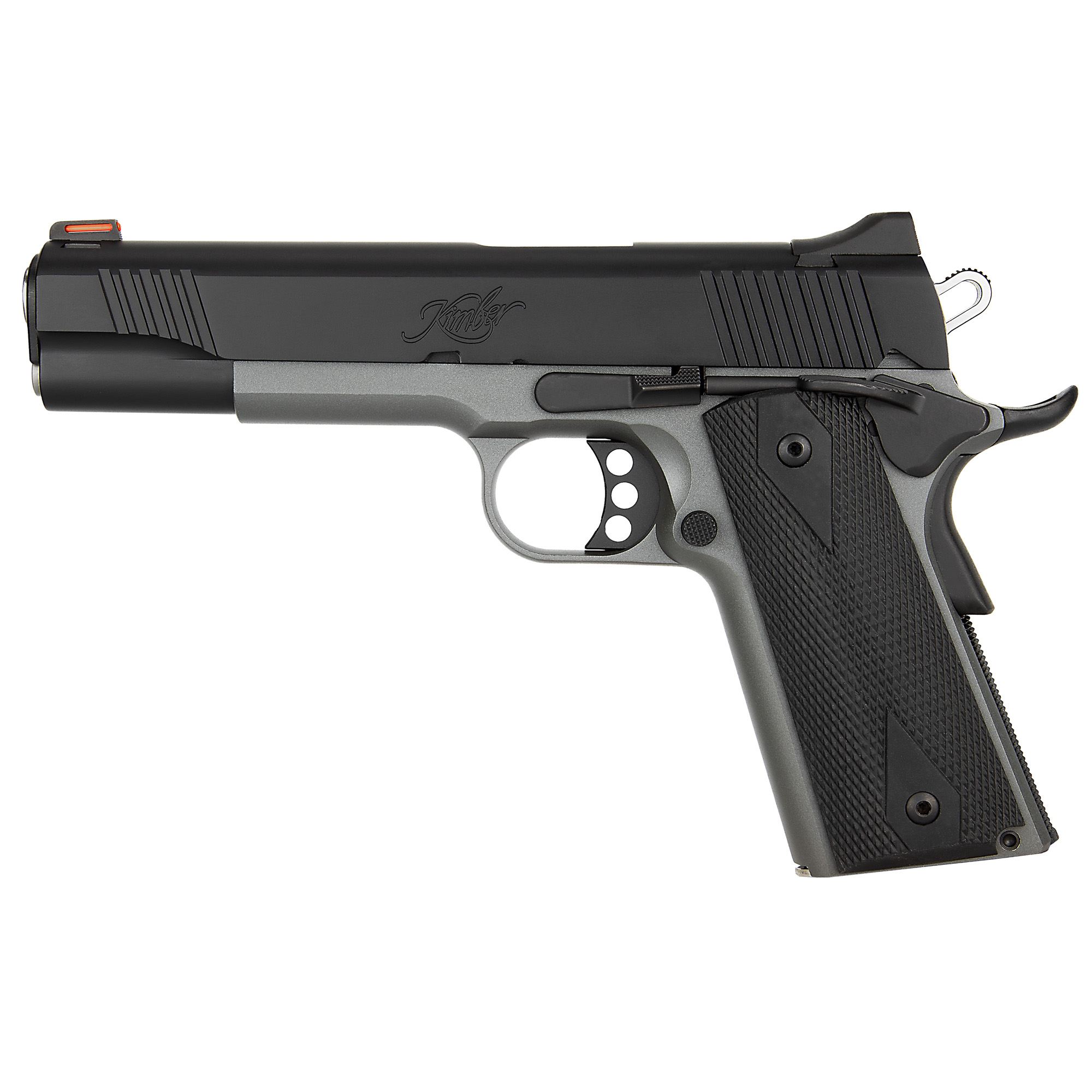 Kimber Custom LW Shadow Ghost 1911 5″ 45 ACP 8rd Fiber Optic – Black, Gray