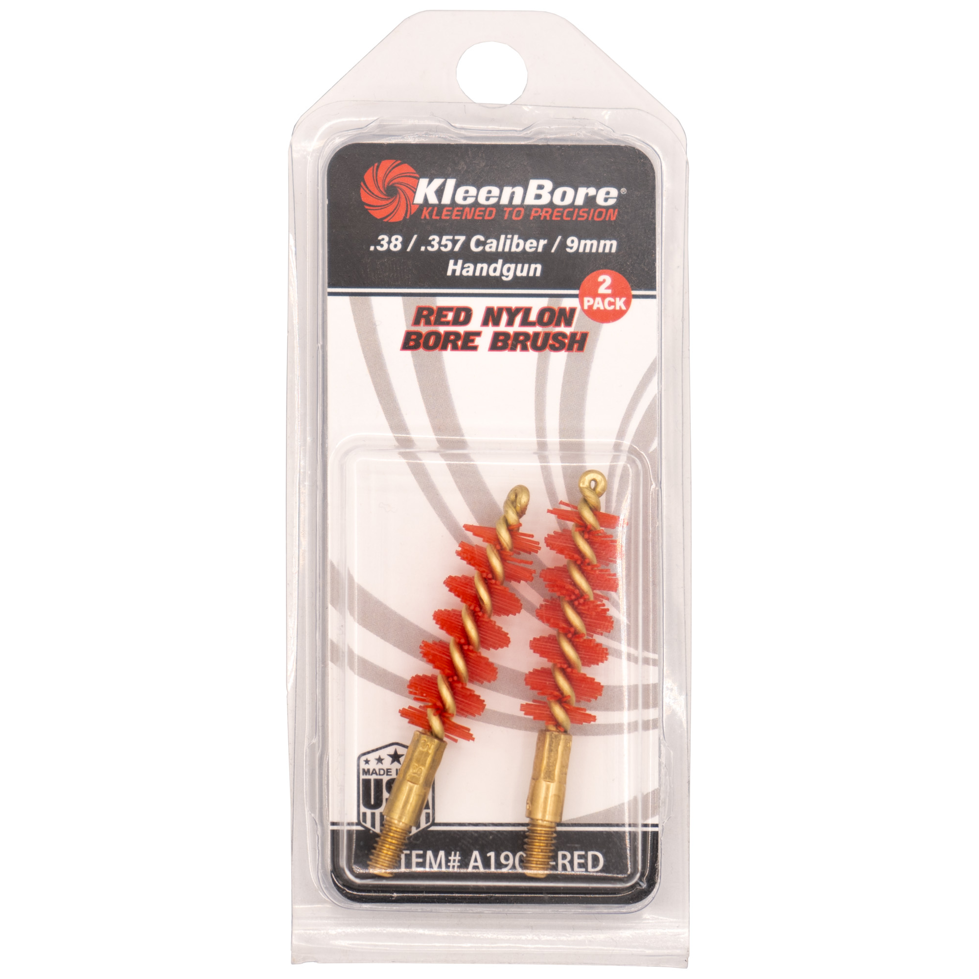 Kleen-Bore 9mm Red Nylon Bore Brush