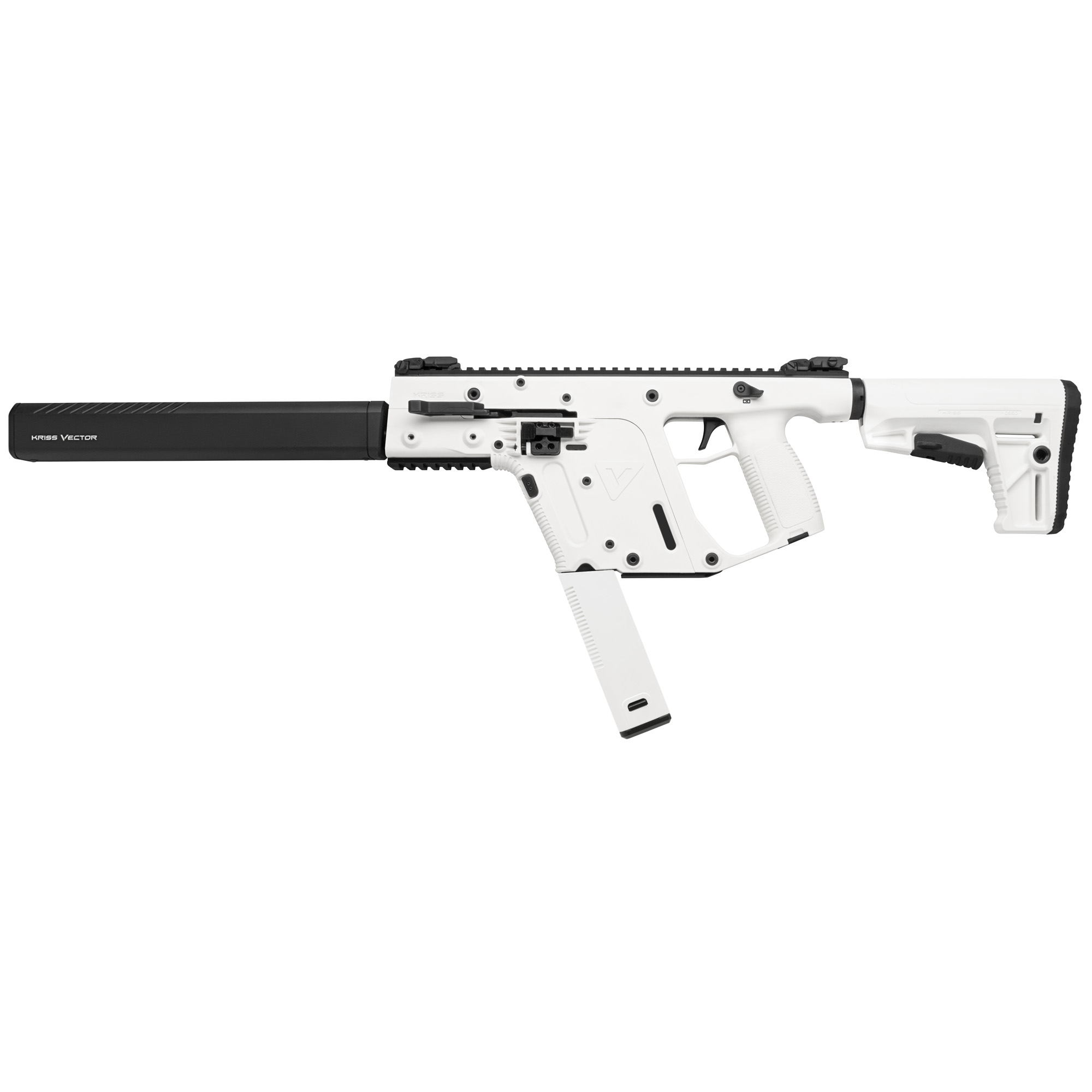 Kriss Vector CRB Gen2 16″ 10mm 33rd Front/Rear Flip Sights – Alpine White