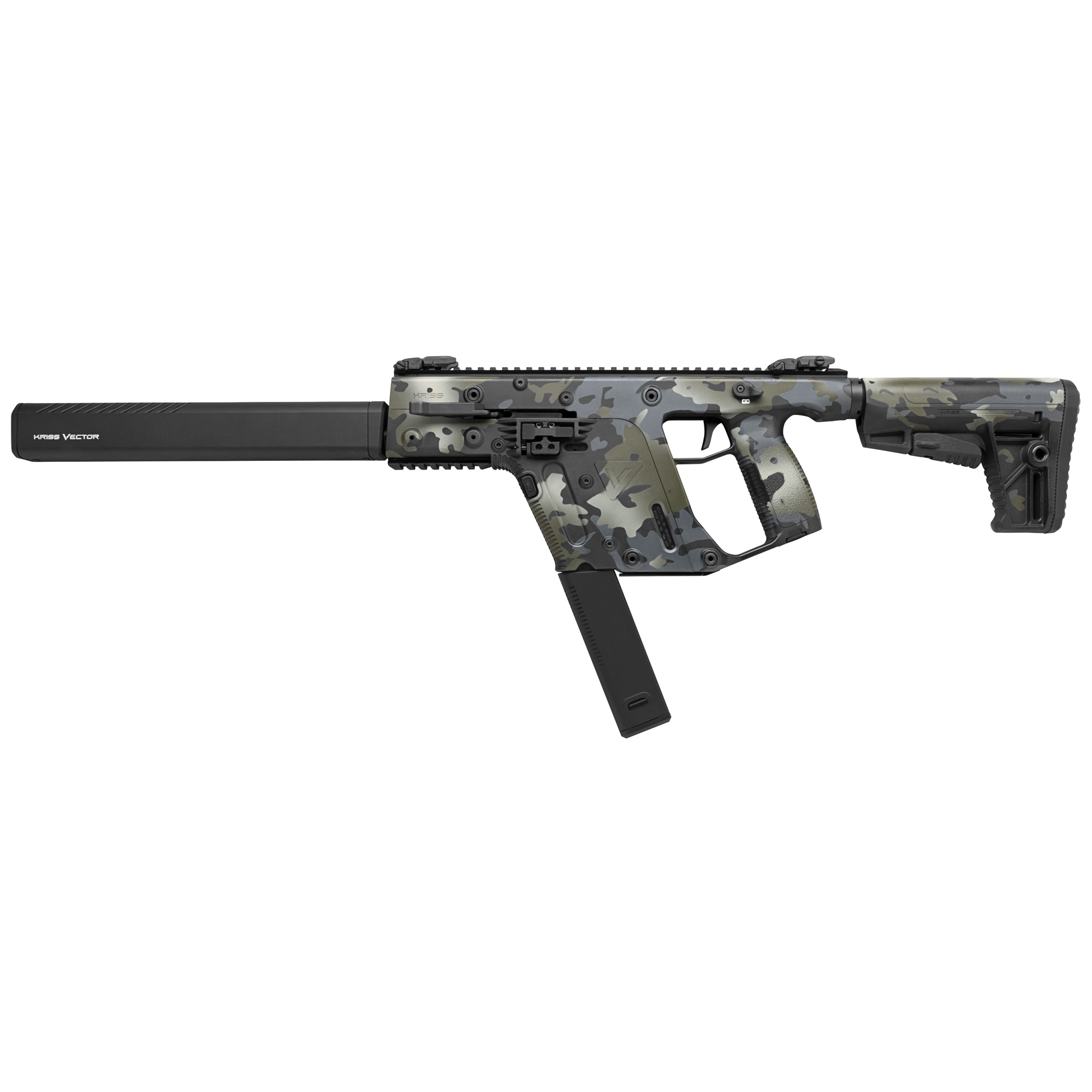 Kriss Vector CRB Gen2 16″ 45 ACP 30rd Front/Rear Flip Sights – MultiCam Black