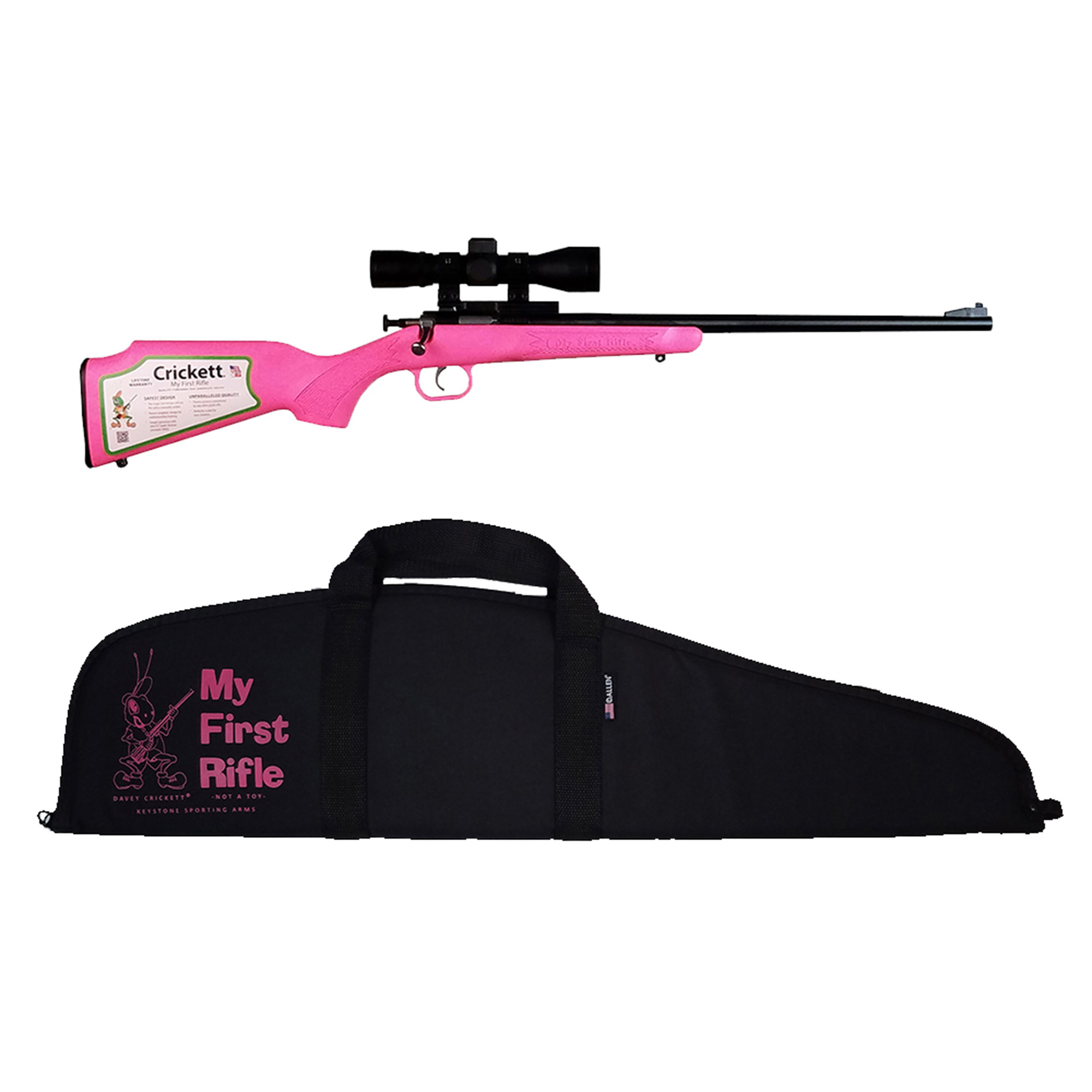 Keystone Crickett Gen2 Compact 16.125″ 22 LR Single Shot Adjustable Sights – Pink