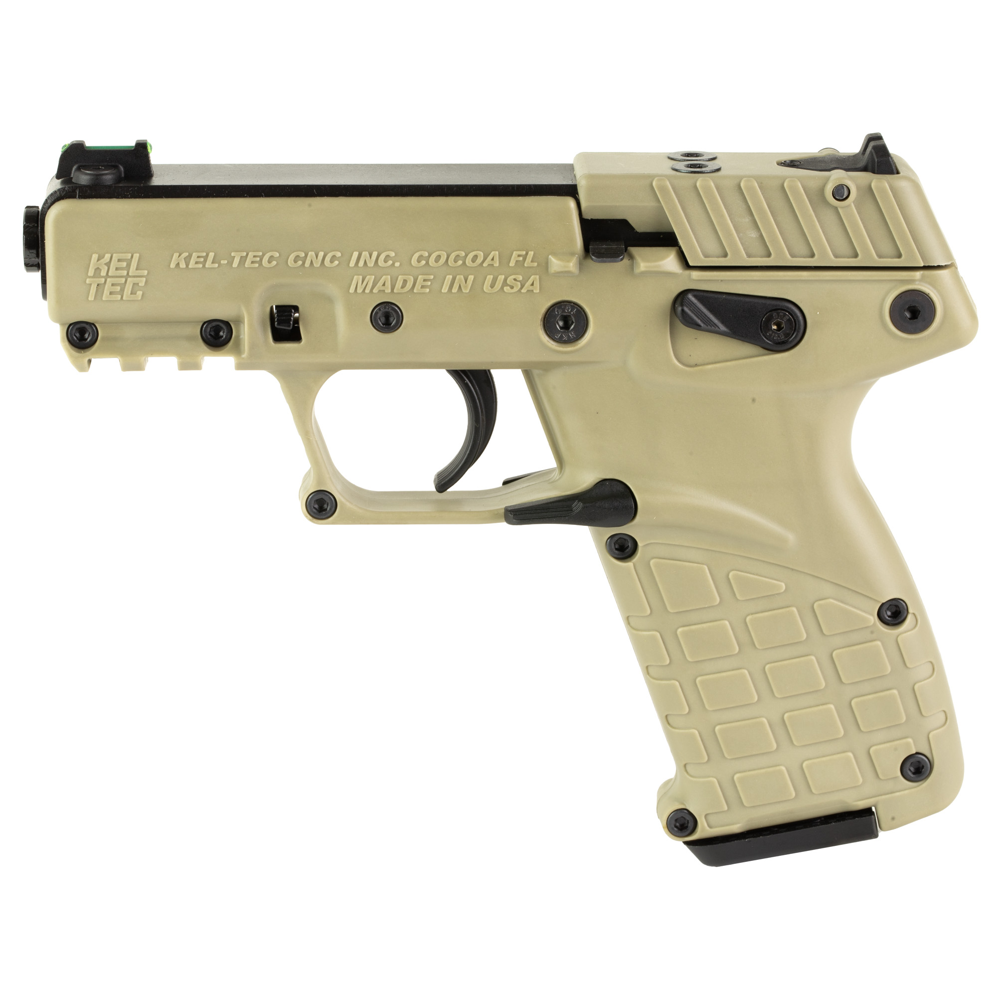 Kel-Tec P17 Single Action 3.8″ 22 LR 10rd Fiber Optic – Tan