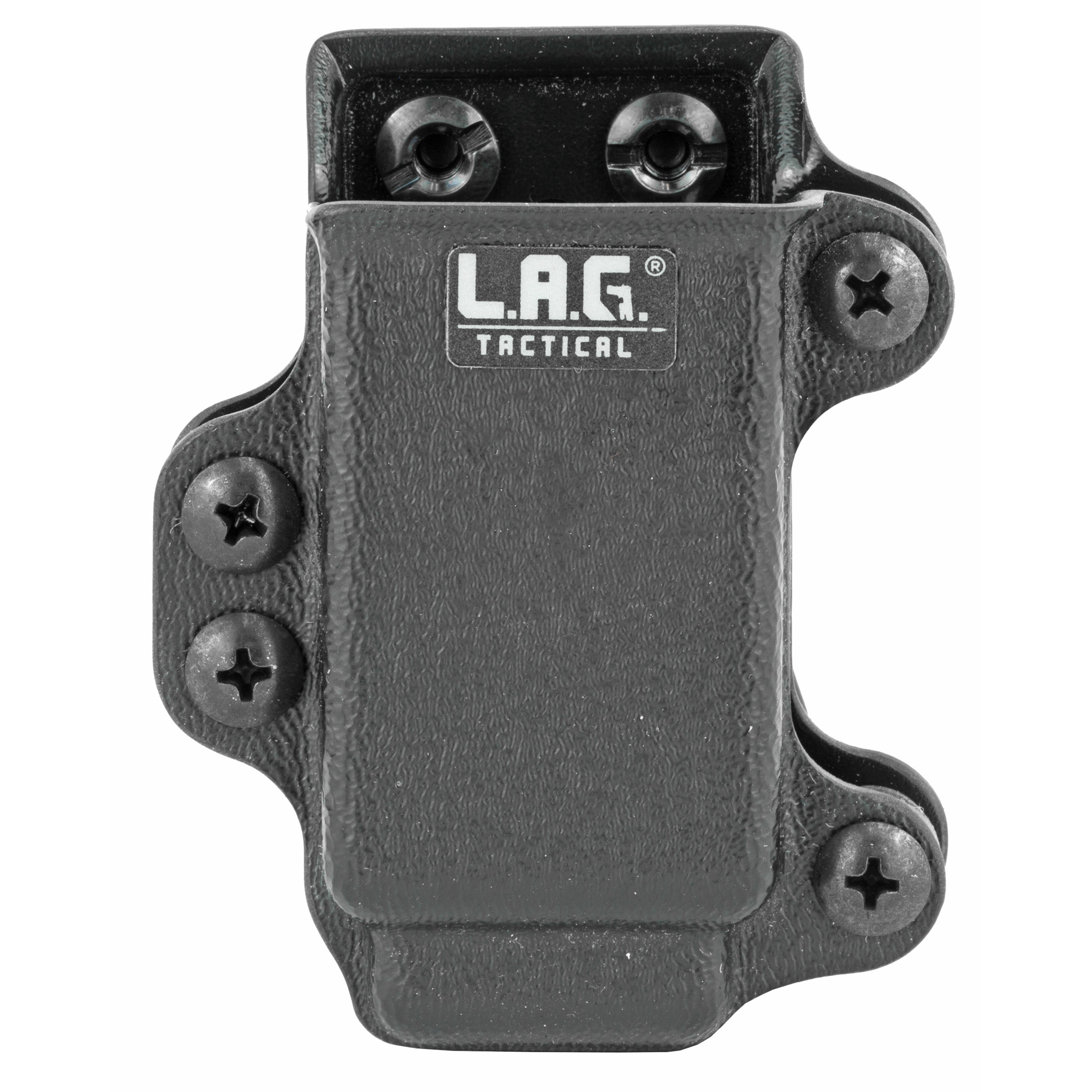 L.A.G. Tactical Full Size 9/40 Single Pistol Magazine Carrier Kydex Magazine Pouch – Black