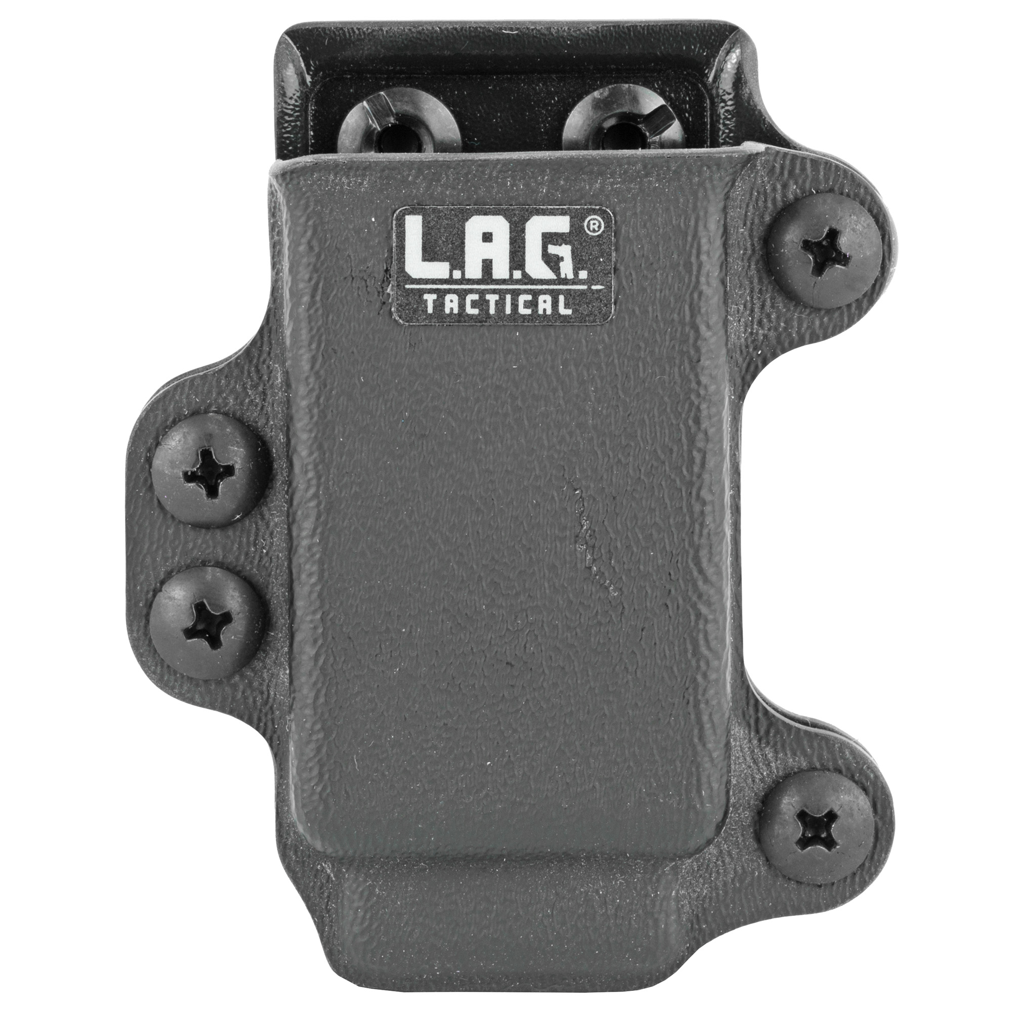 L.A.G. Tactical 9MM/40 Caliber Single Pistol Magazine Carrier Kydex Magazine Pouch – Black