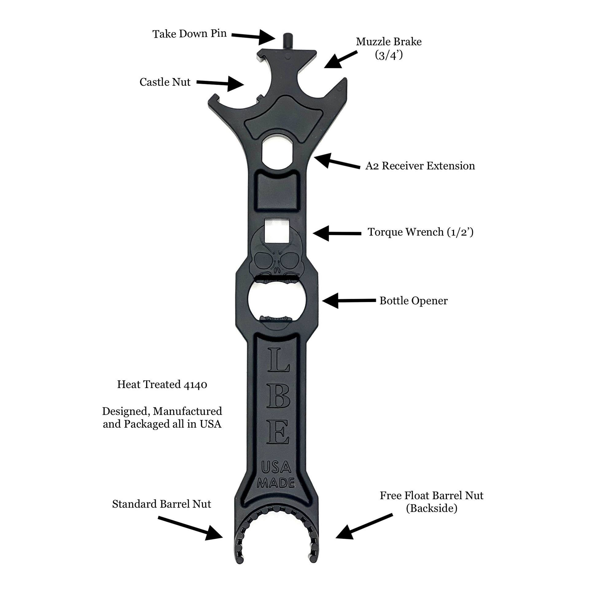 LBE Unlimited Armorers Tool Steel – Black