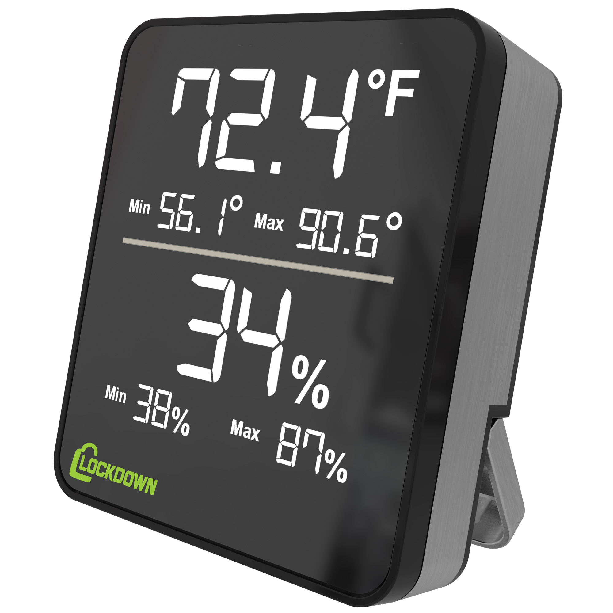 Lockdown Digital Wireless Hygrometer – Black