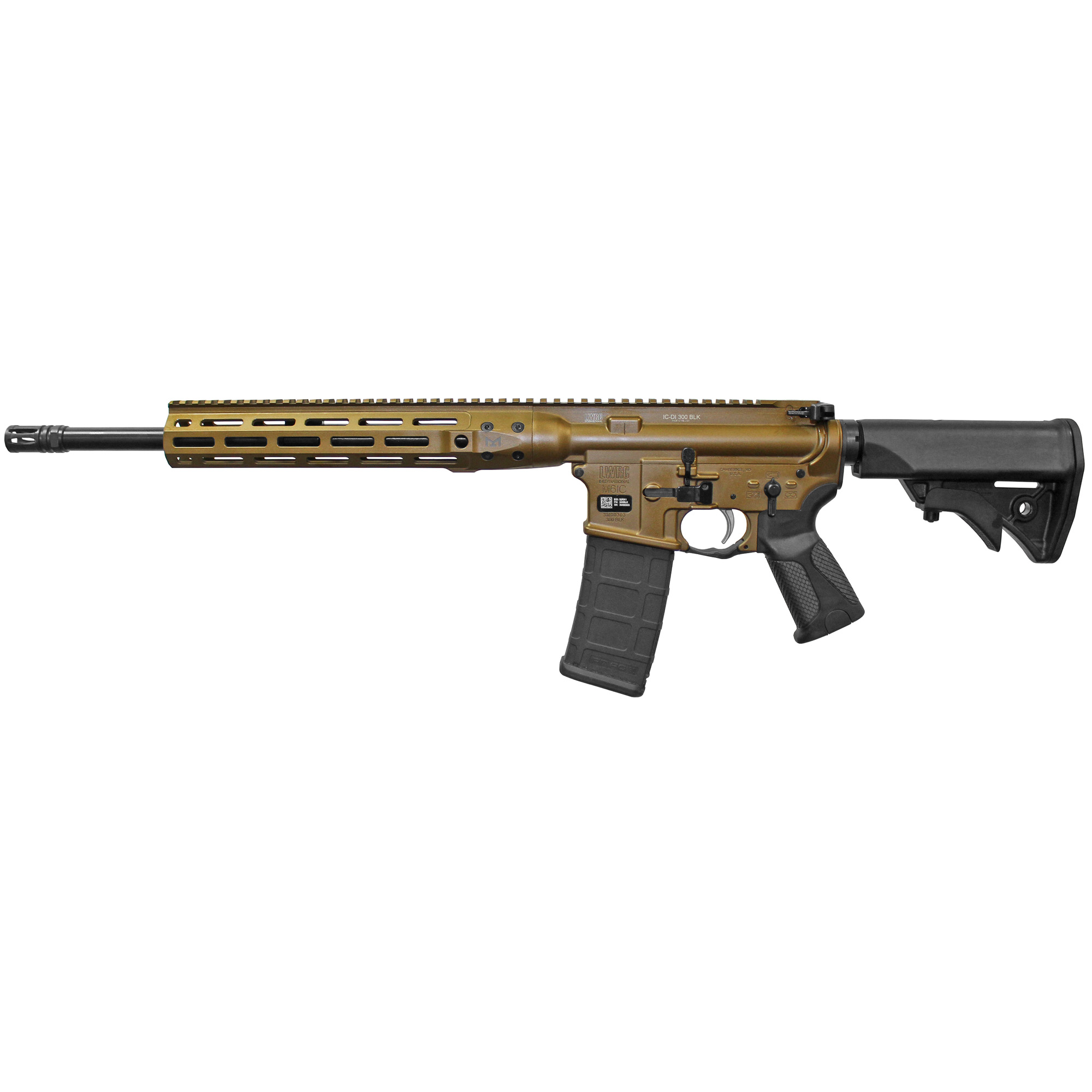 LWRC DI Rifle AR 16.1″ 300 Blackout 30rd – Burnt Bronze