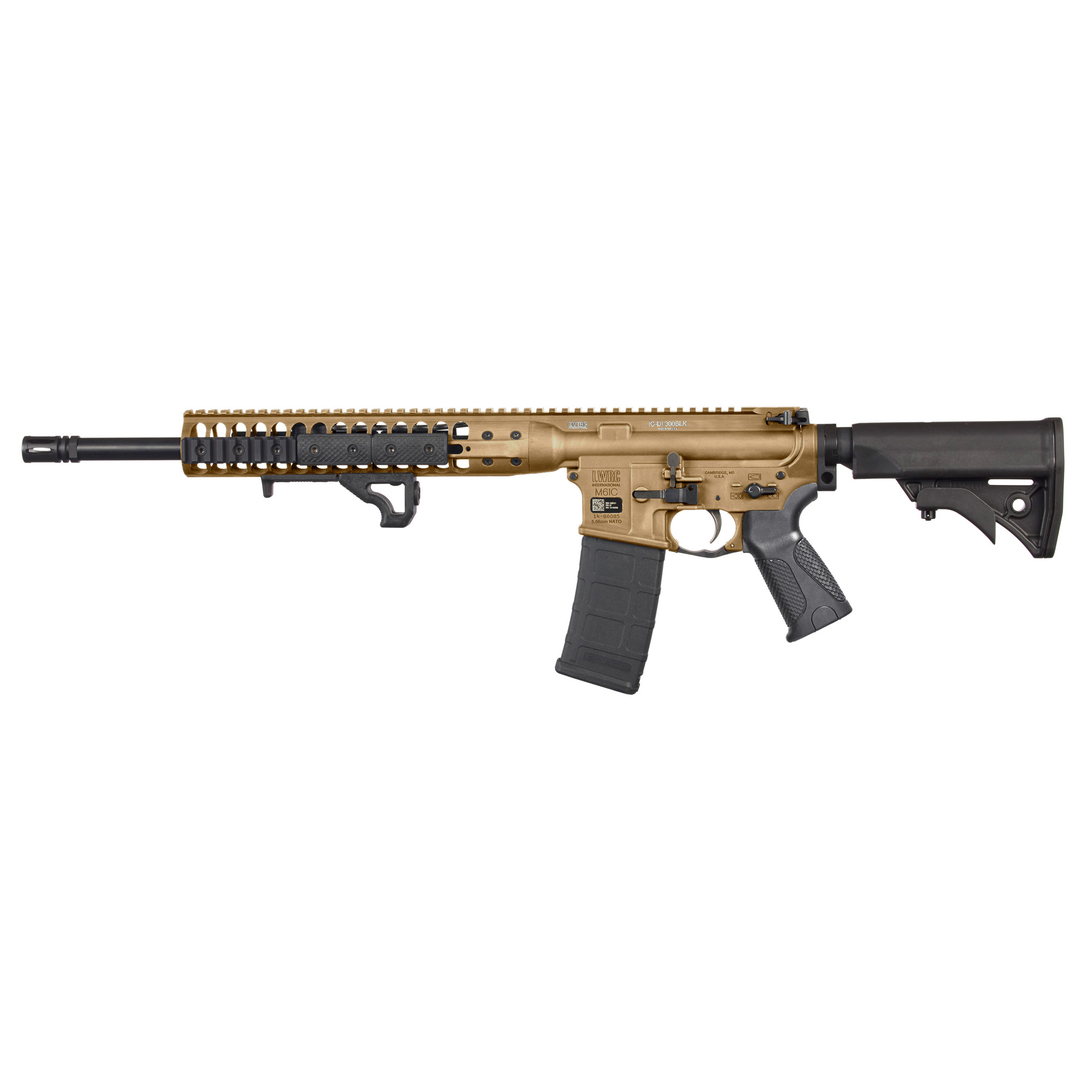 LWRC DI Rifle AR 16.1″ 300 Blackout 30rd – Burnt Bronze